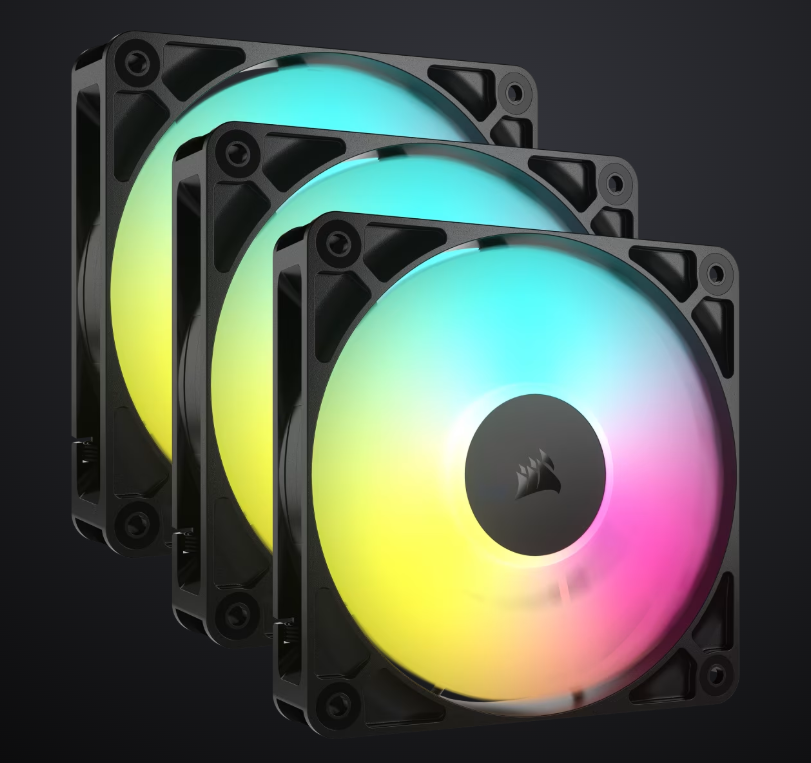 CORSAIR - RS120 ARGB 120mm PWM Fans (3-pack) - Black