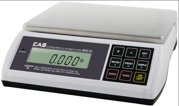 CAS ED-30 Digital Bench/Counter Scale, 15~30 x 0.01lbs, Legal for Trade