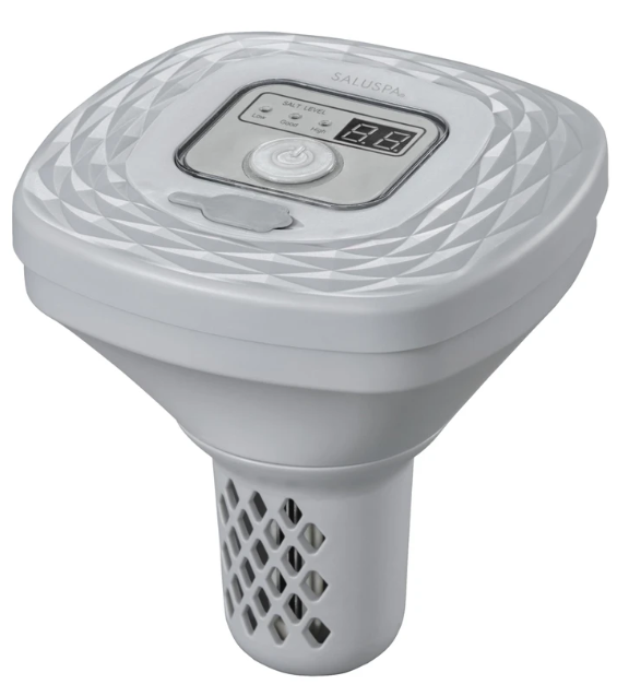 SaluSpa Hydrogenic 0.5 G/H Saltwater Chlorinator | Floating Rechargeable Saltwater Chlorinator for Pools & Hot Tubs up to 369 gal. | Battery-Operated with One-Touch Controls