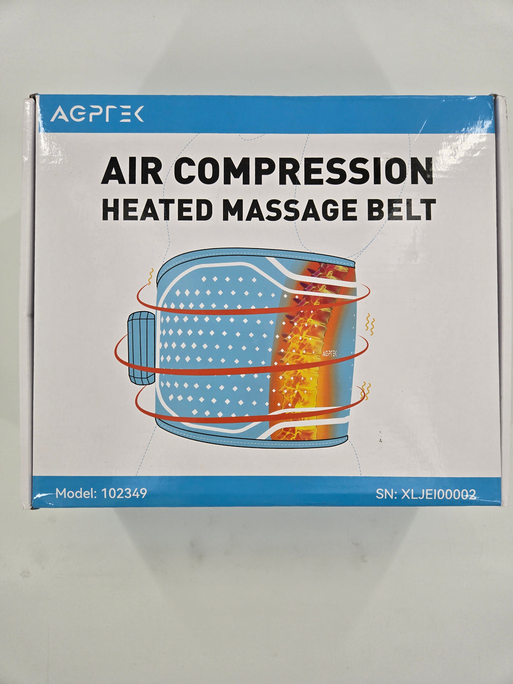Heating Massager Belt Air Compression Vibration Lumbar Belt Heating Pad Cordless