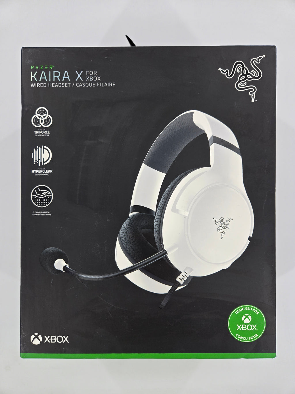 Razer Kaira X - Wired Gaming Headset for Xbox Series X|S , Xbox One, PC-White