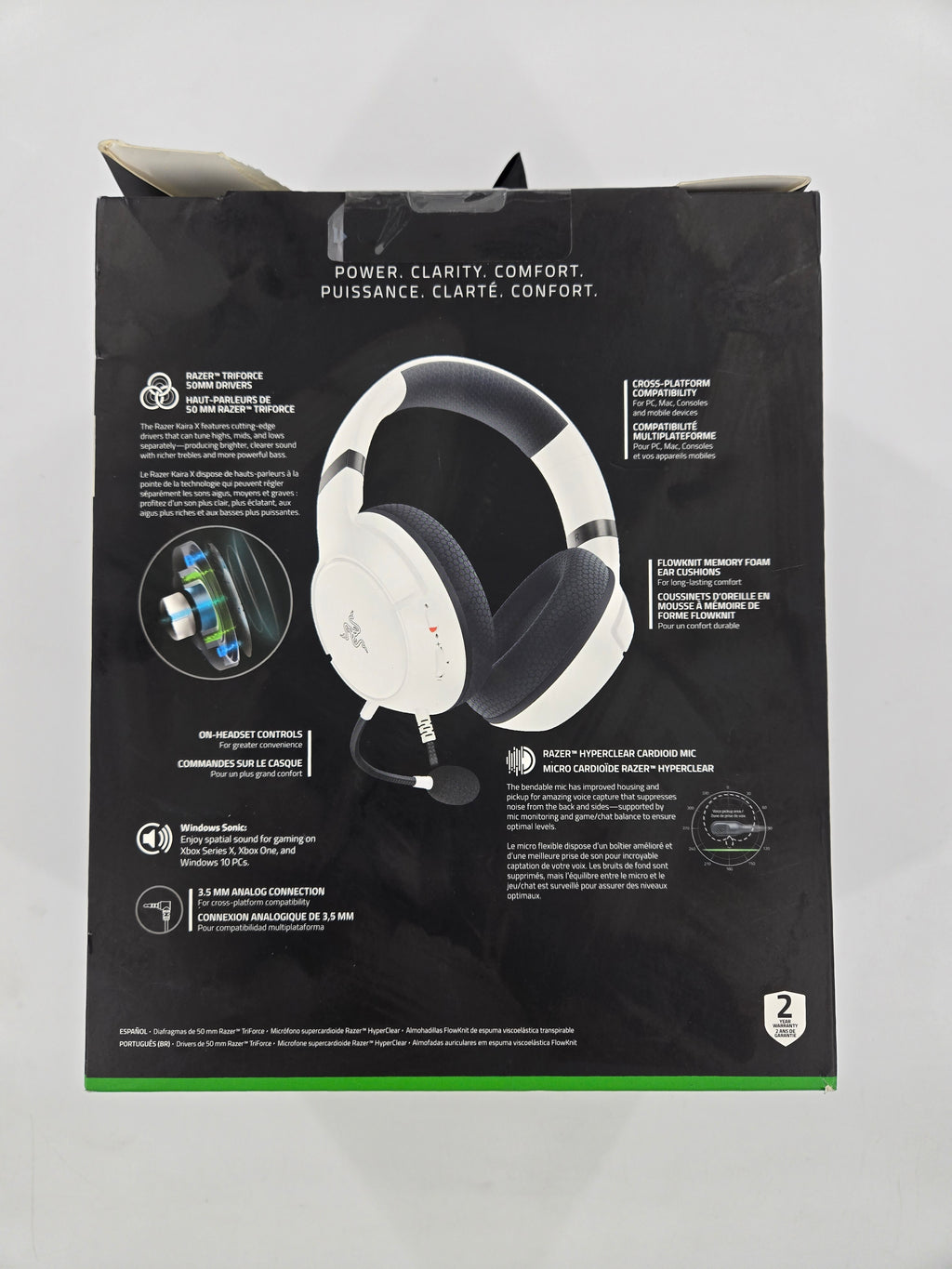 Razer Kaira X - Wired Gaming Headset for Xbox Series X|S , Xbox One, PC-White