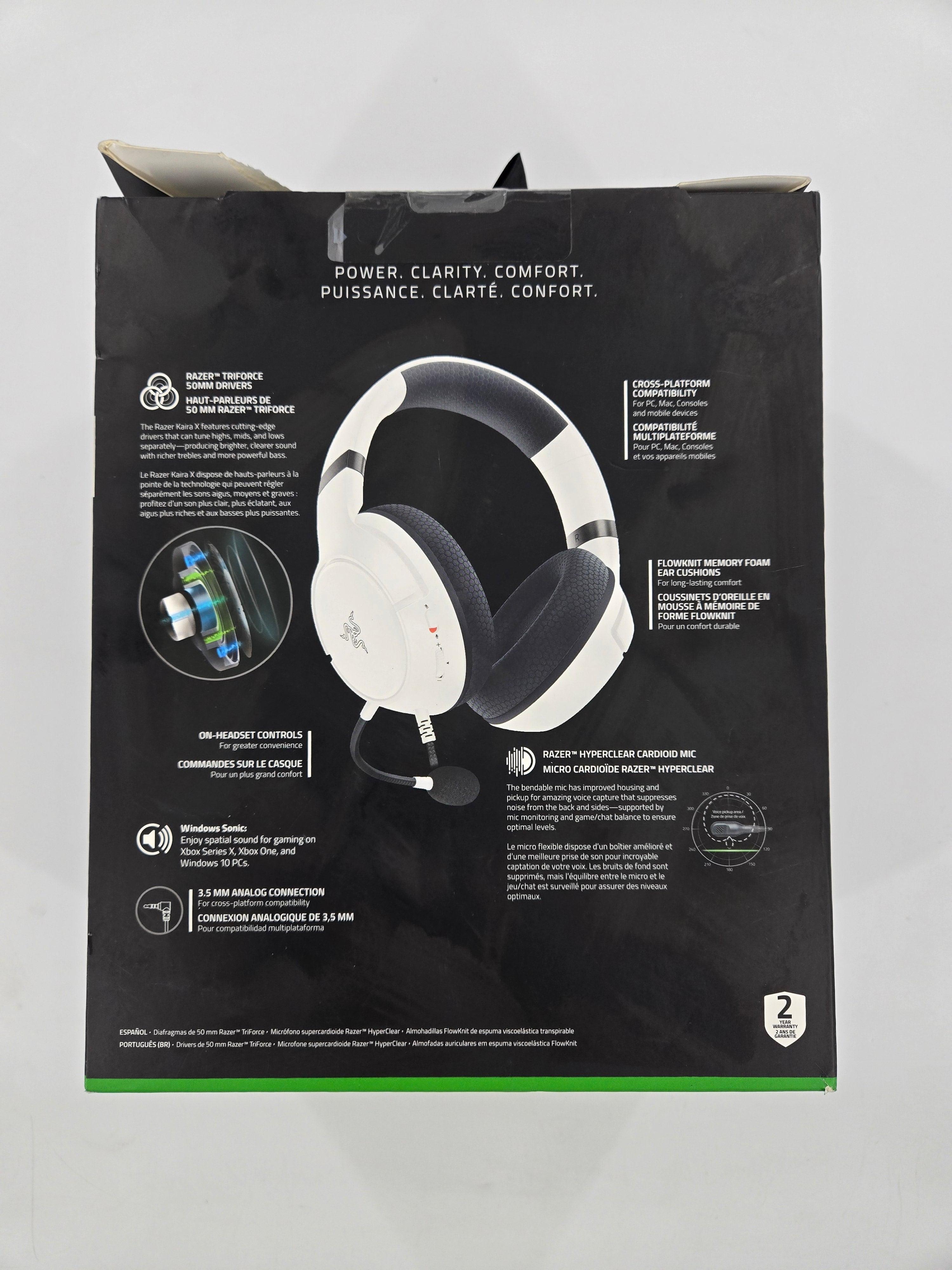 Razer Kaira X - Wired Gaming Headset for Xbox Series X|S , Xbox One, PC-White