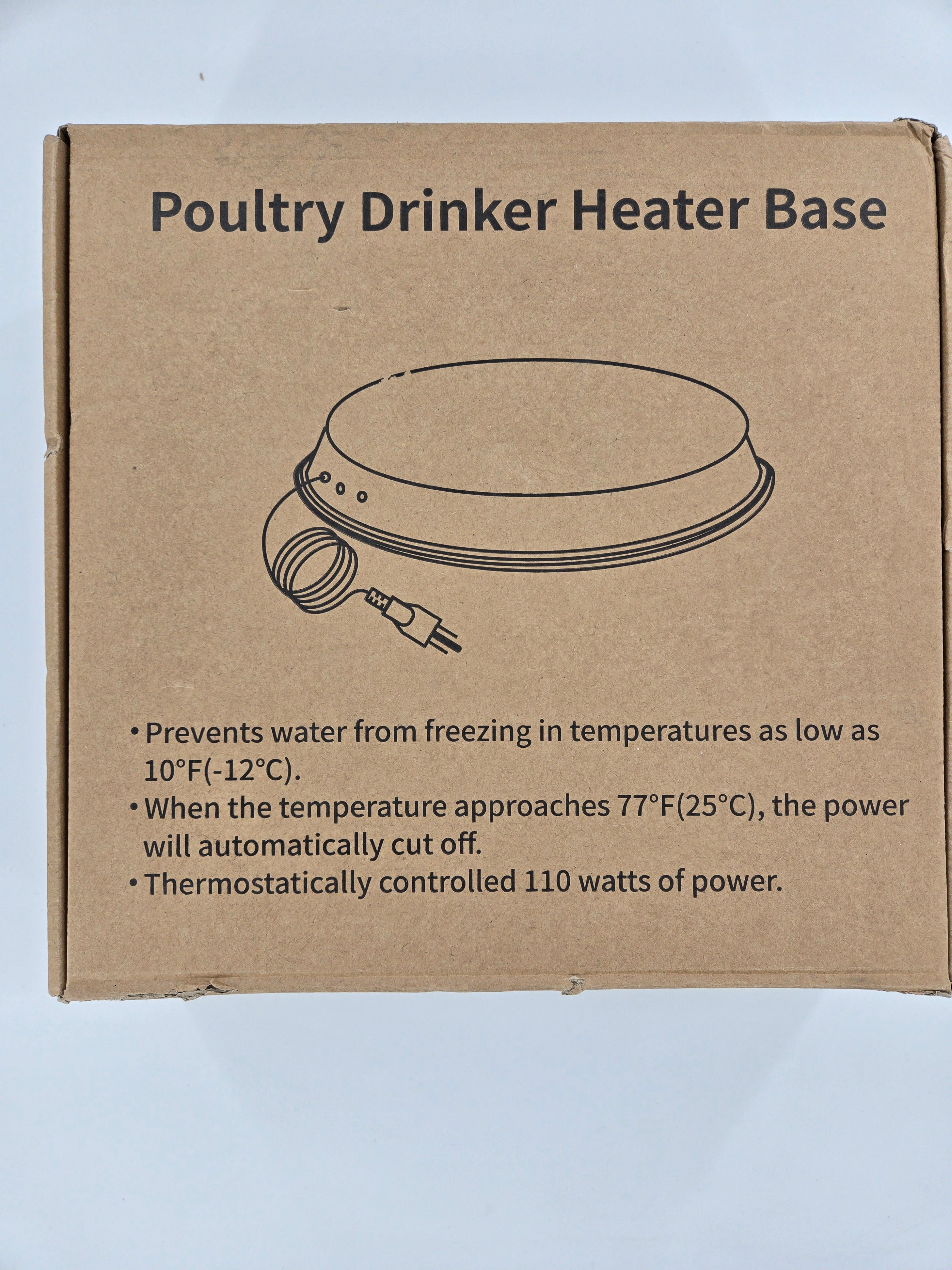 Poultry Drinker Chicken Water Heater Base