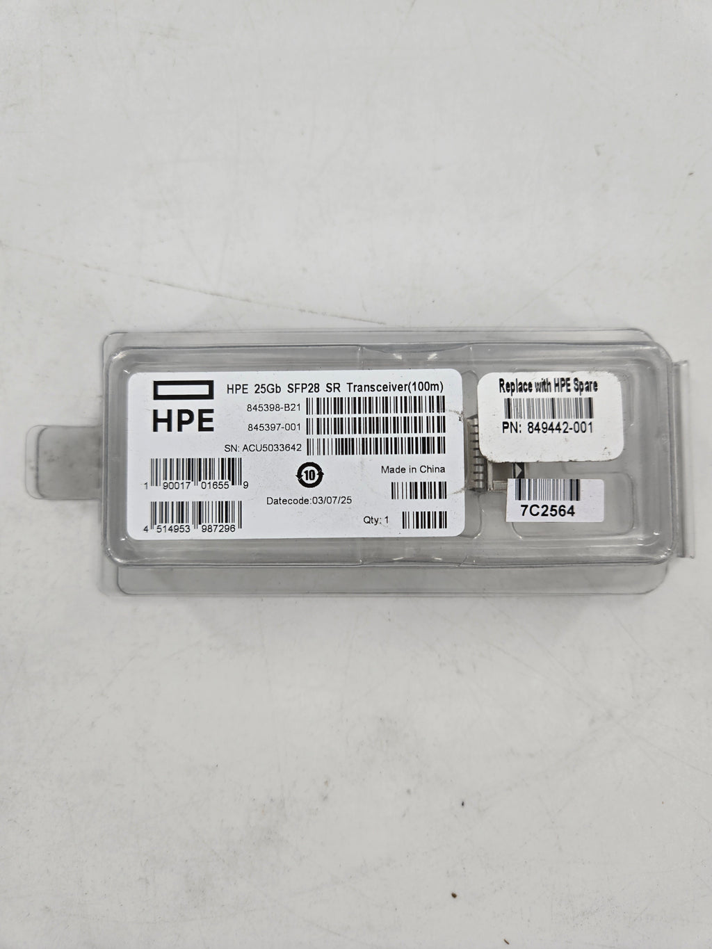 HPE 25GB SFP28 Sr Transciever (100m)