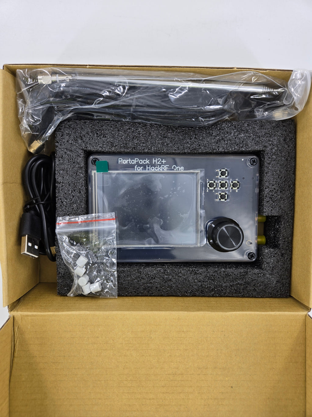 Upgraded PortaPack H2 3.2 Inch LCD + Shell Assembled + Antenna + USB Cable