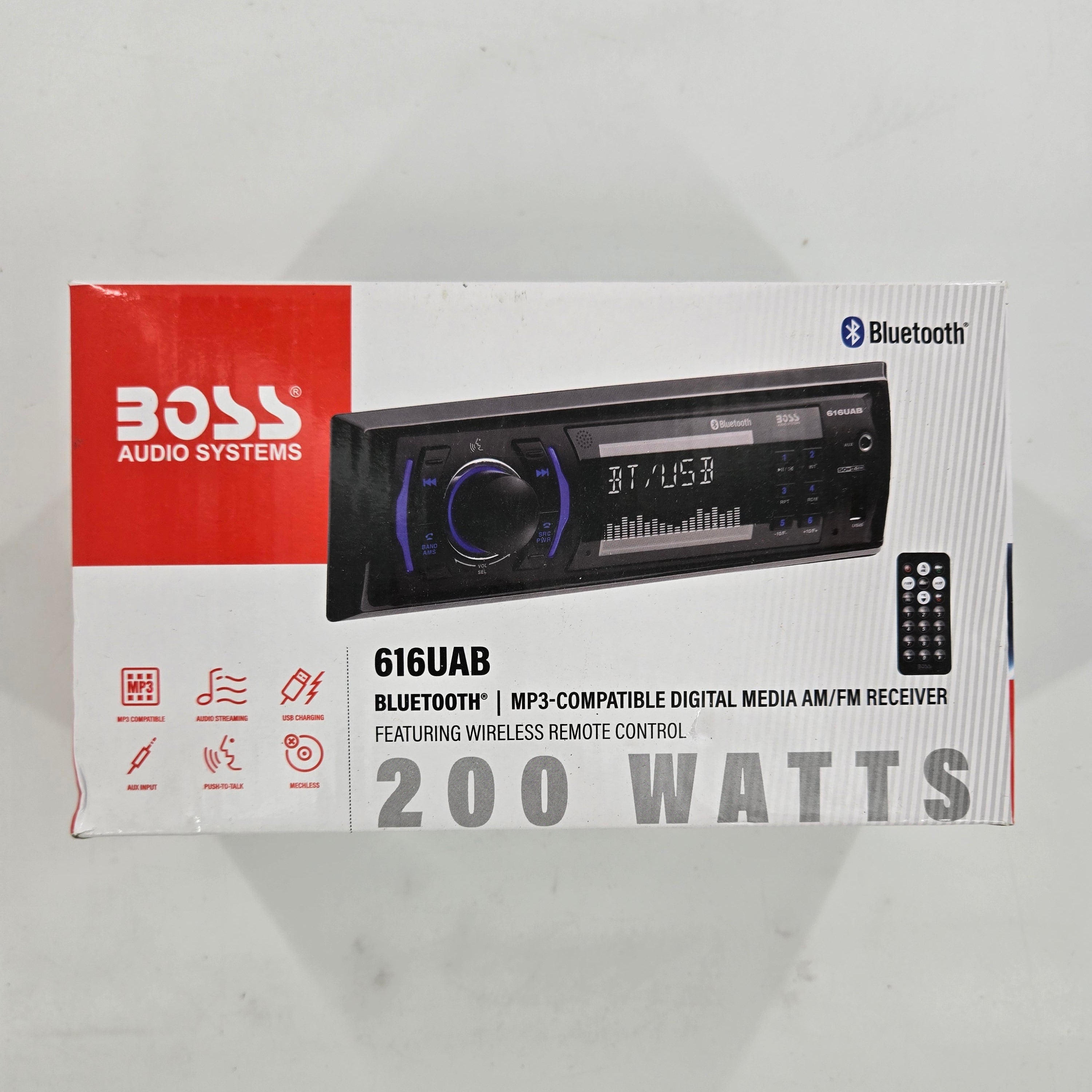 BOSS Audio Systems 616UAB Car Stereo With Bluetooth - Single DIN, MP3, Black