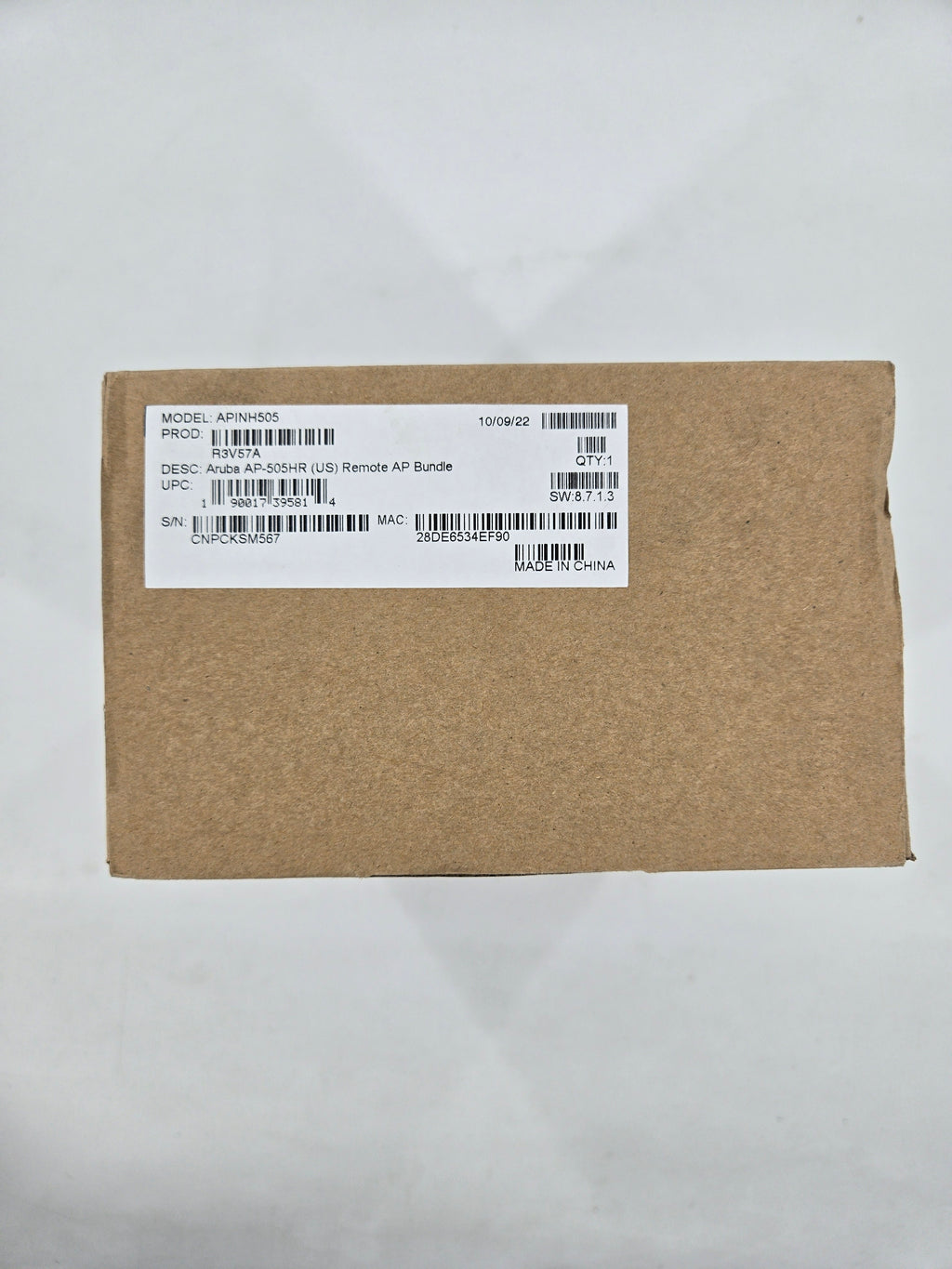 Aruba Unified Hospitality Wireless Access Point P/N: AP-505HR (US)