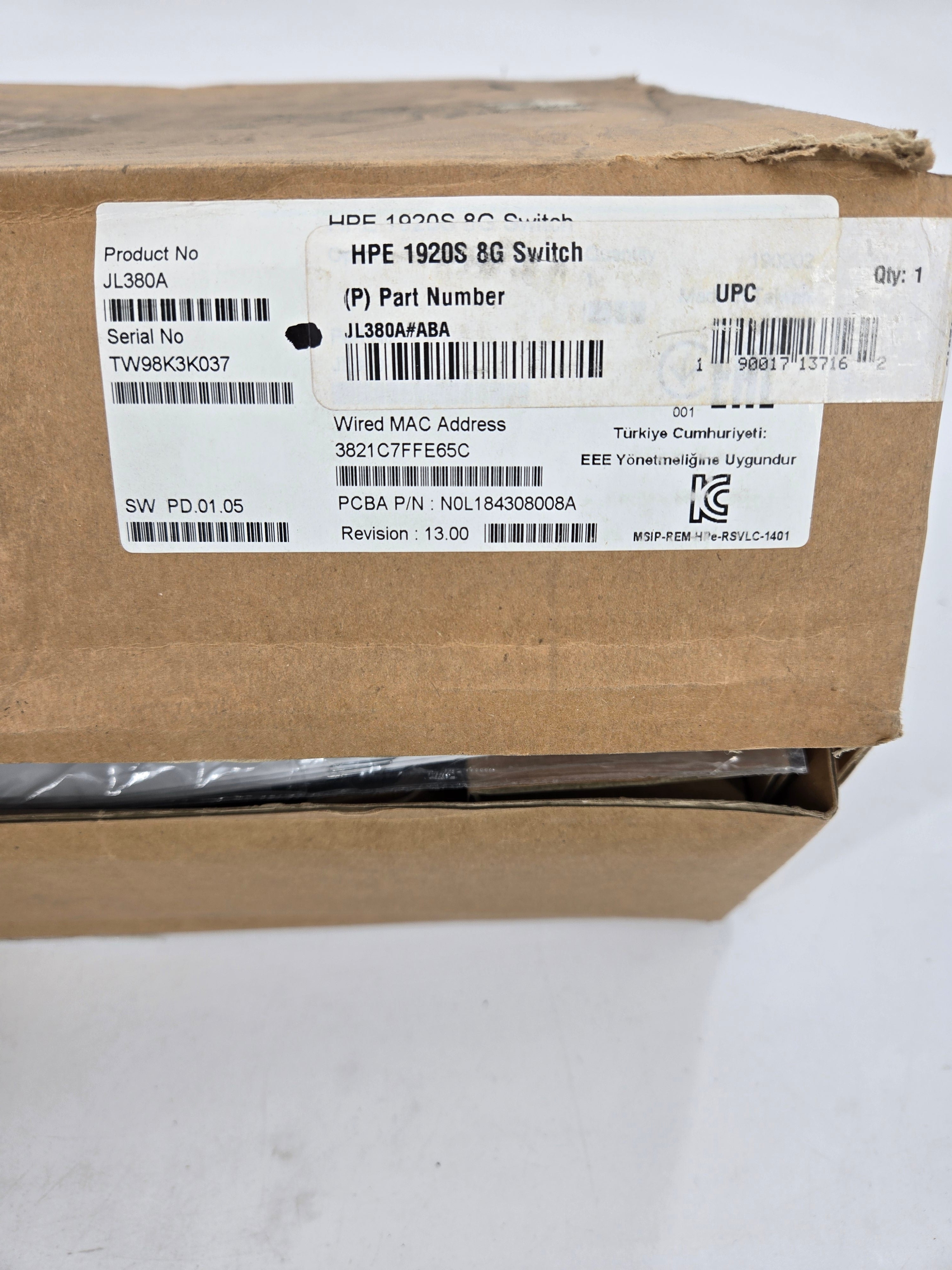HPE OfficeConnect 1920S Series JL380A Switch