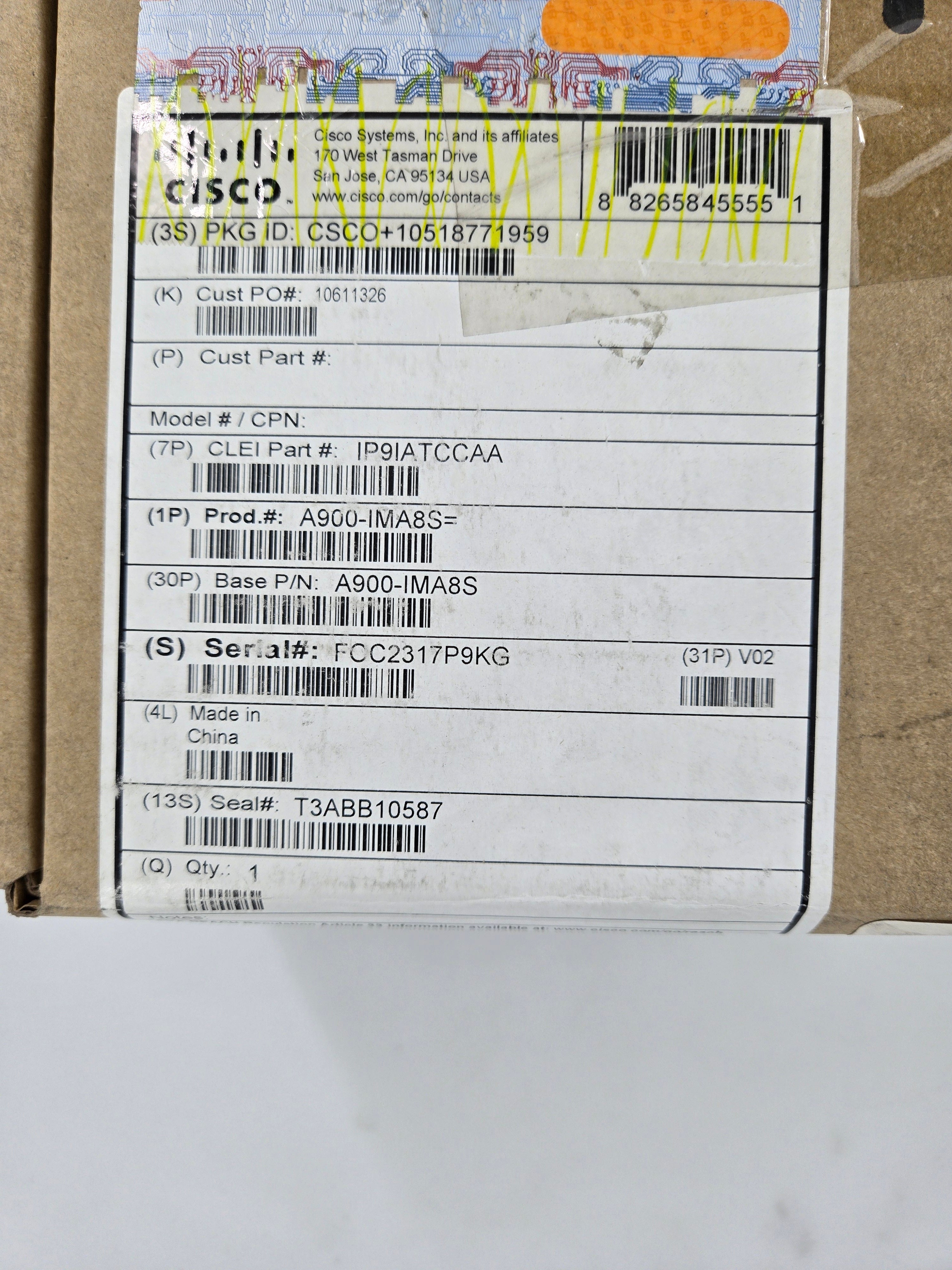 Cisco A900-IMA8S 8-Port 1GE SFP Module
