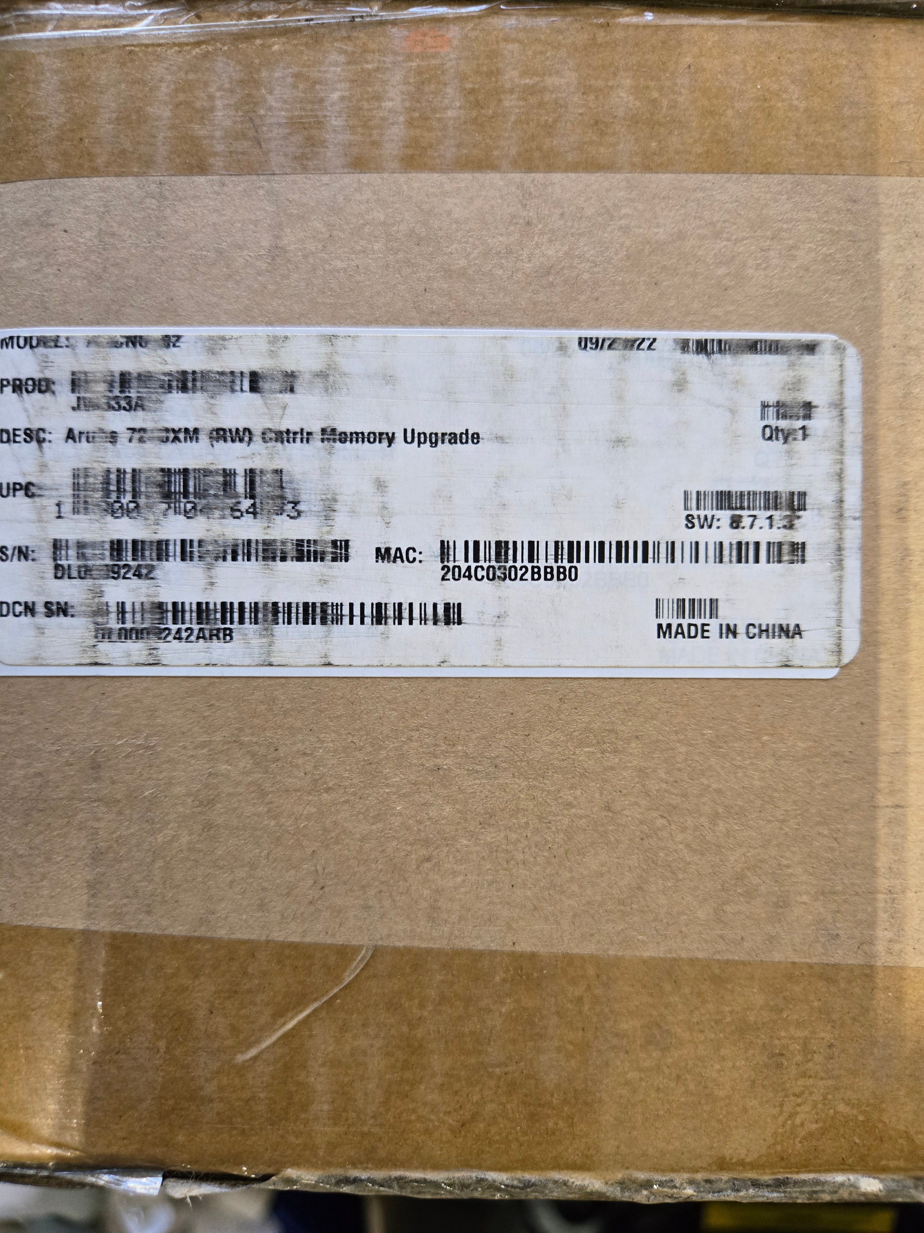 JW833A -  HPE Aruba 7240XM(RW) Wireless LAN Controller