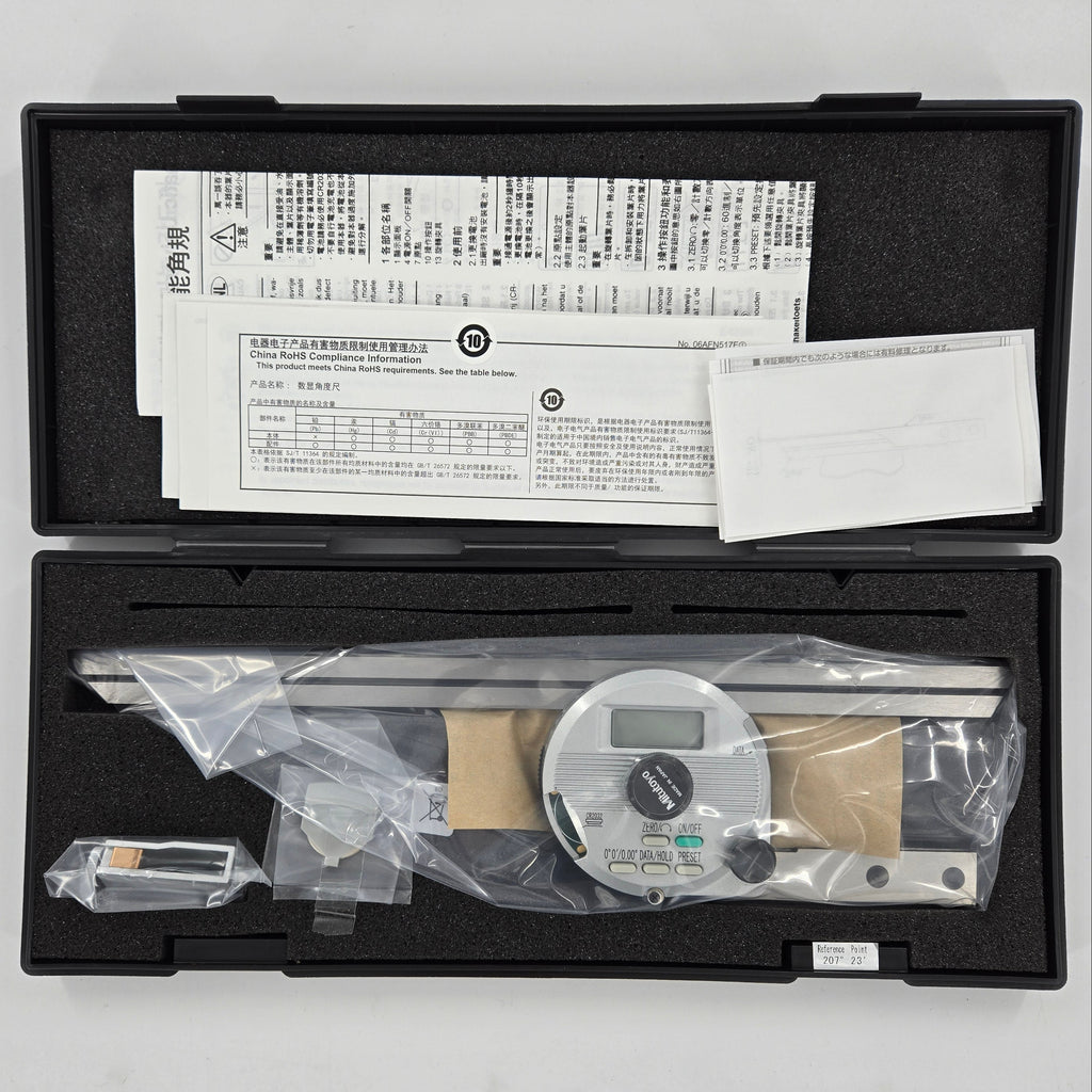 Mitutoyo 360 Measuring Range Digital Protractor Model 187-552