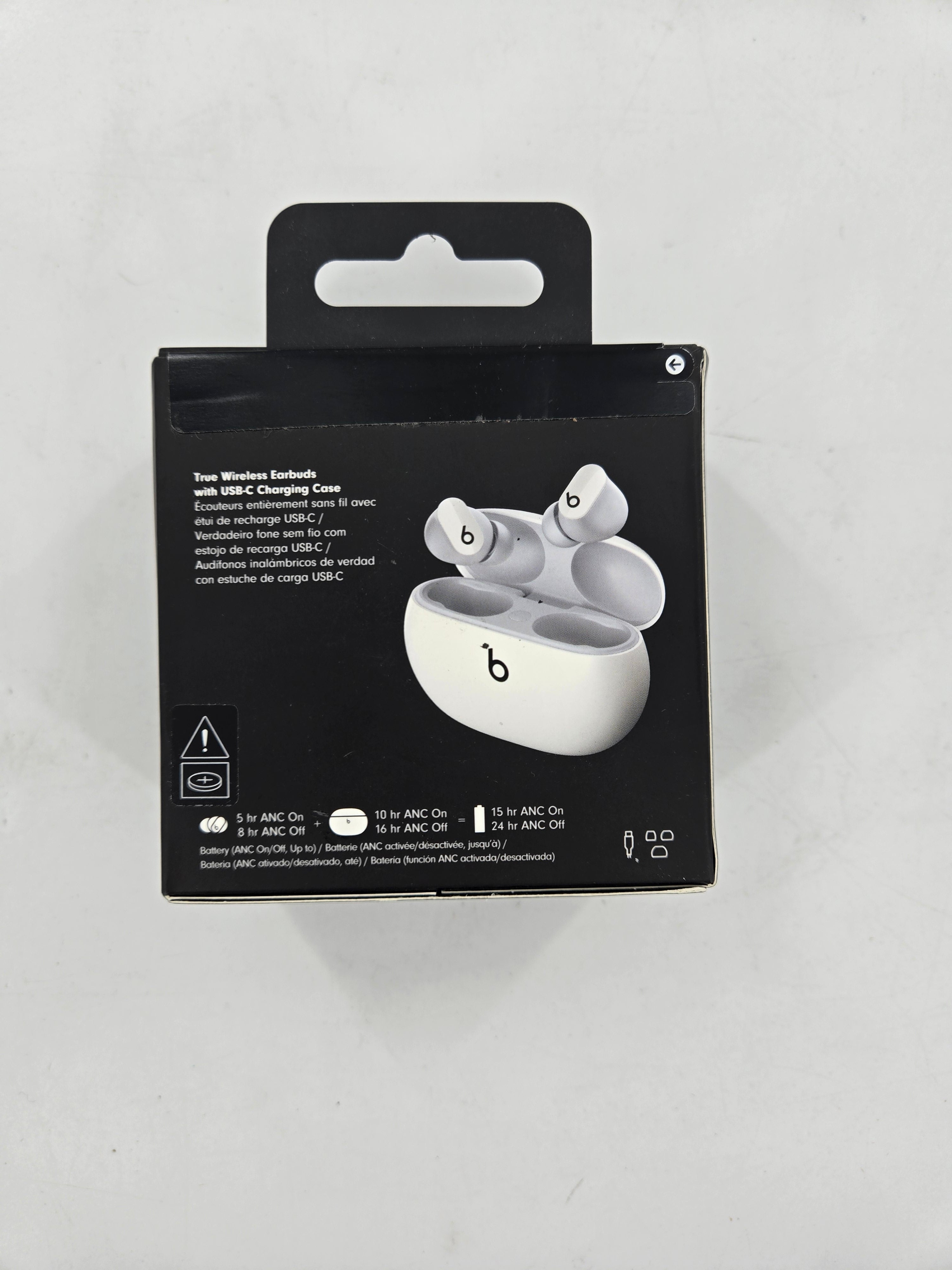 Beats Studio Buds Totally Wireless Noise Cancelling Earbuds - White (MJ4Y3LL/A)