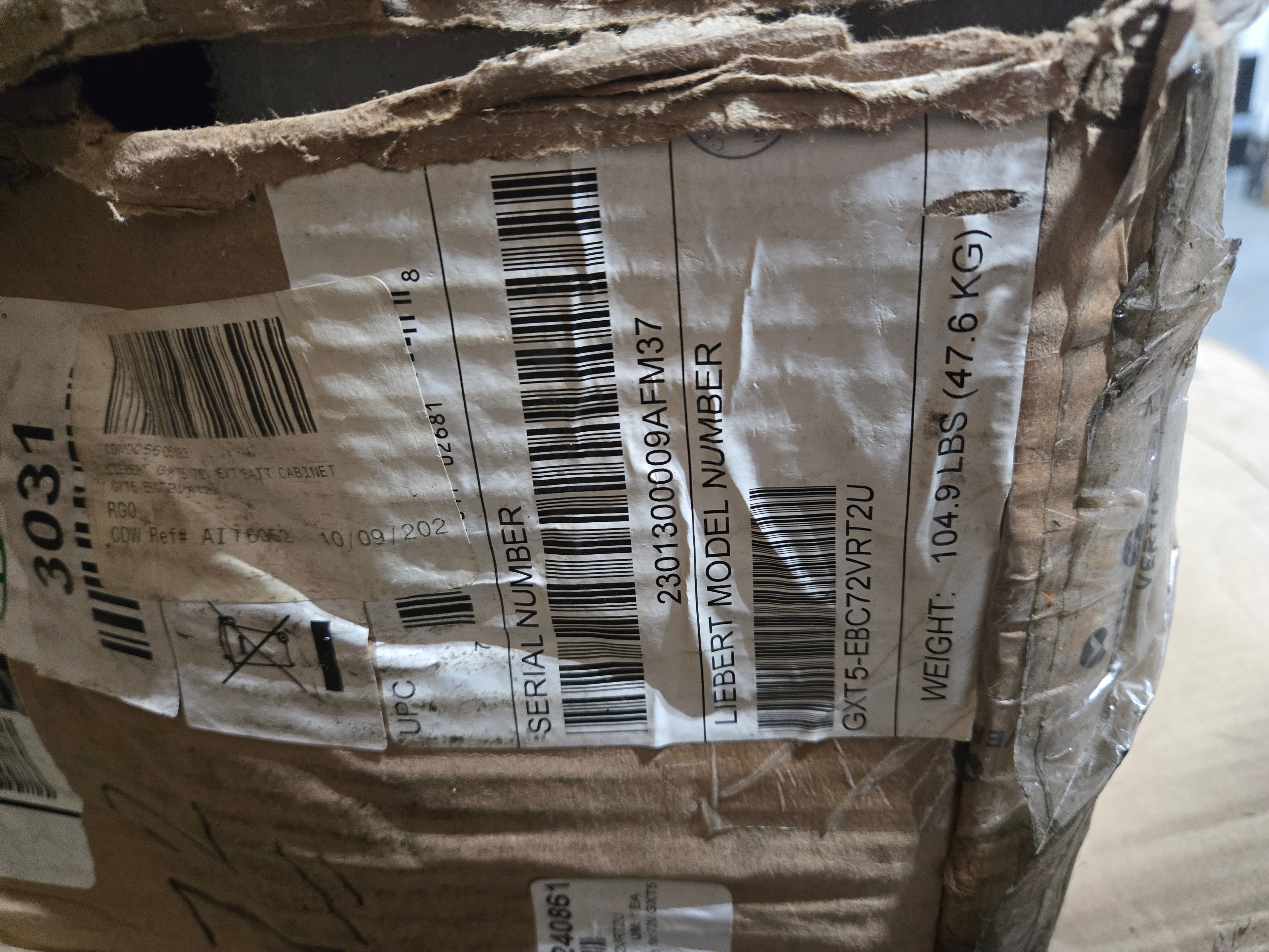 Vertiv Liebert GXT5-EBC72VRT2U Battery For 72V Liebert GXT5 UPS 3kVa