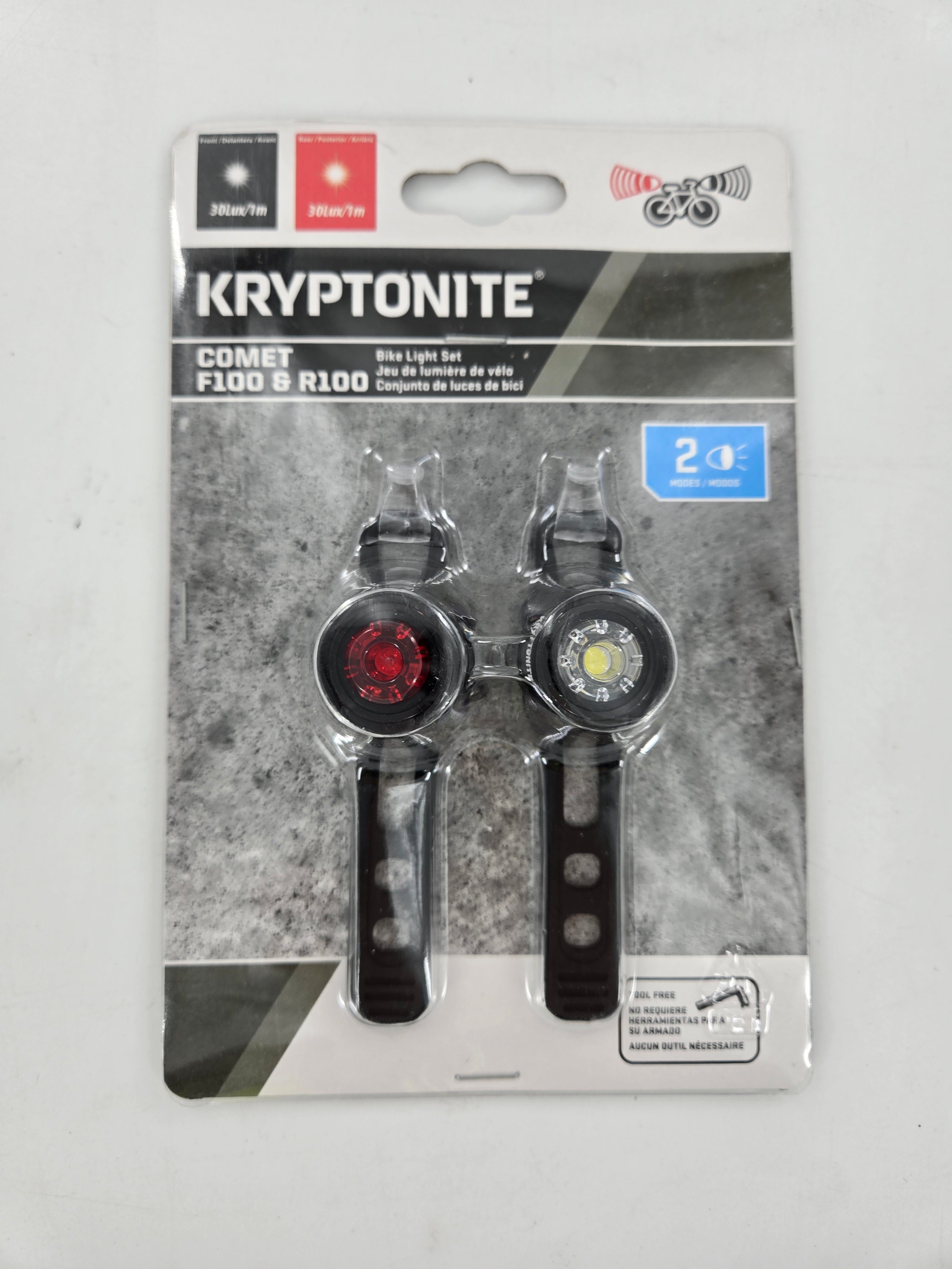 Kryptonite Bike Light Set Comet F100 and R100 LED Headlight and Back Light