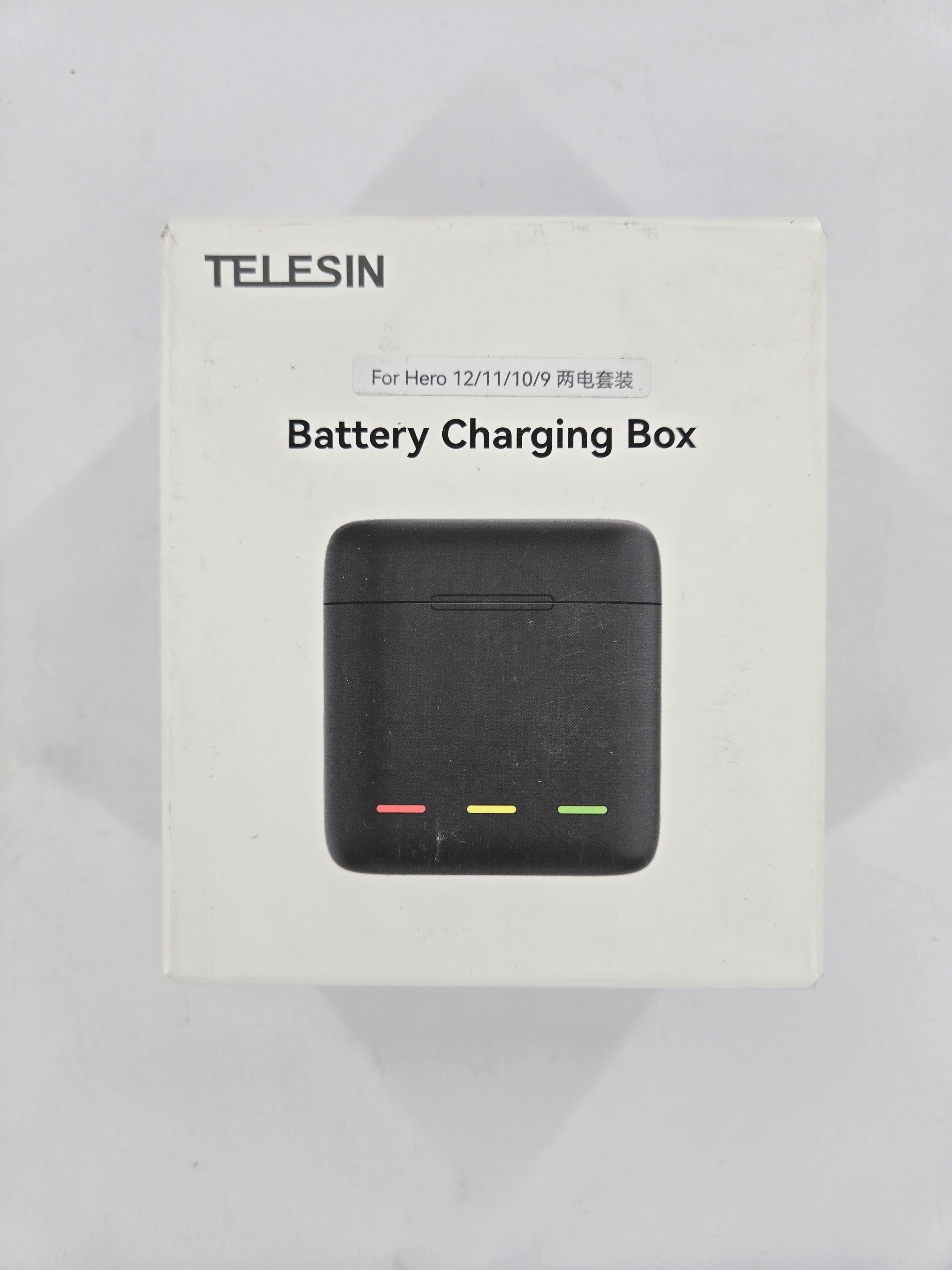 Telesin Battery Charging Box Kit for GoPro Hero 12 11 10 w/ 2 Batteries NO CABLE