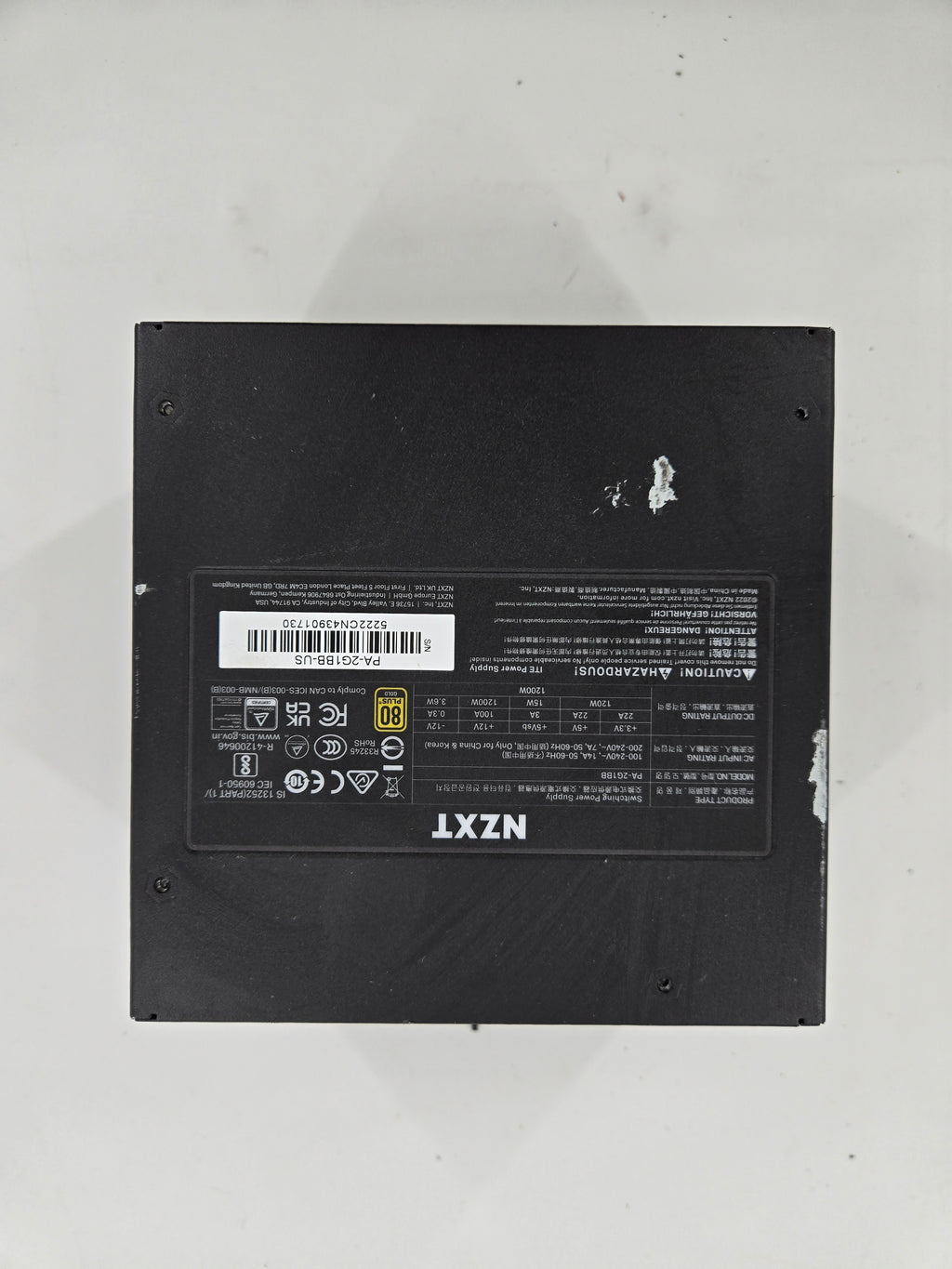 NZXT C1200 Gold 1200W 80 Plus Gold Power Supply Only NO CABLES