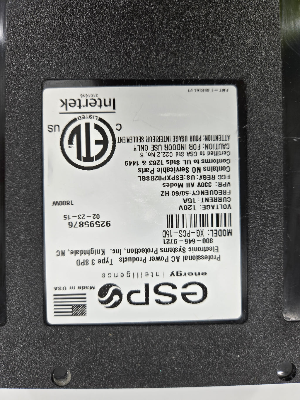 Lot of 2 ESP Ricoh Next Gen PCS XG-PCS-15D Power Monitor, 120 Volt, 15 Amp