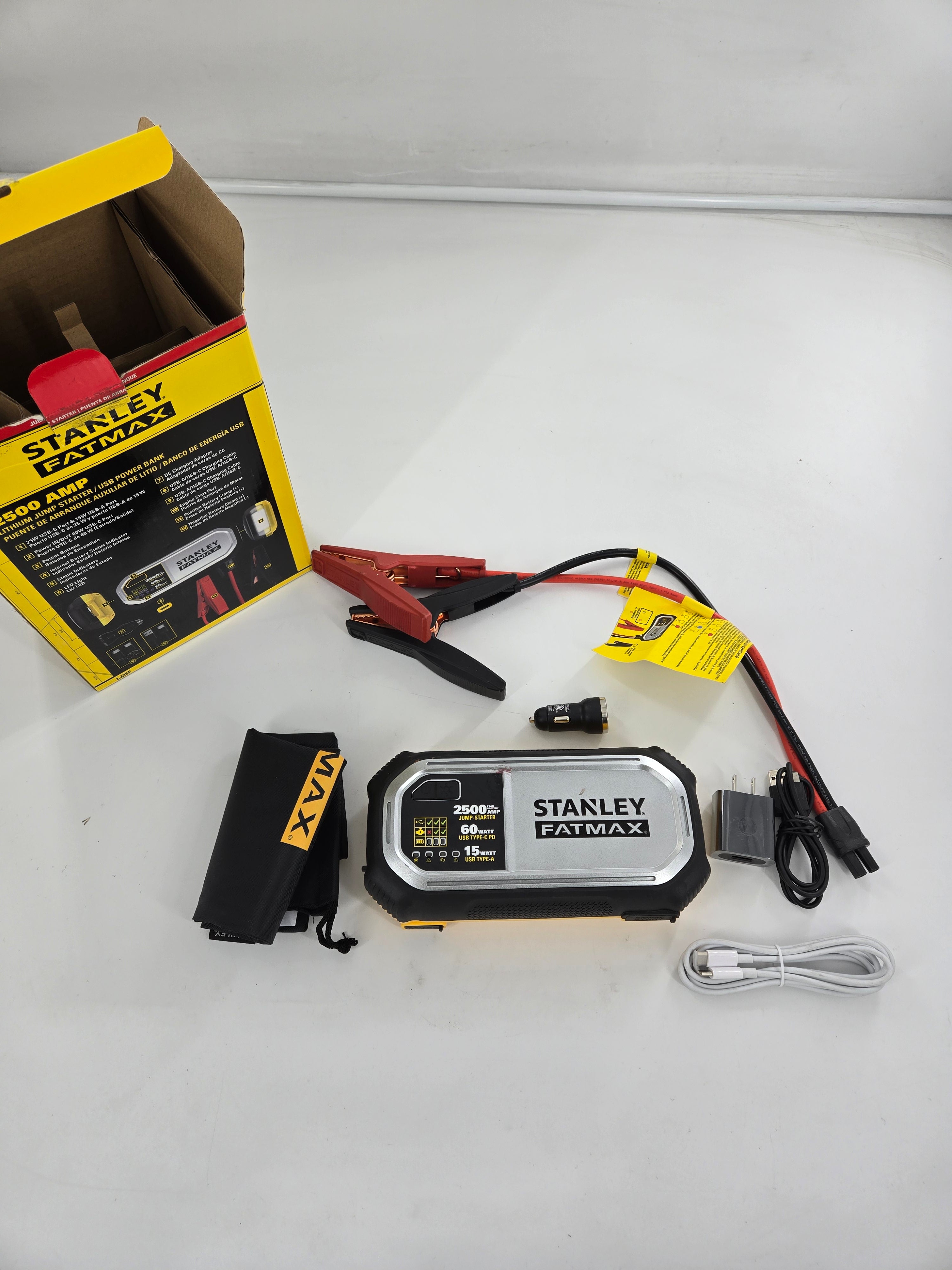 Stanley Fatmax LJ12F 1200 AMP Lithium Jump Starter And USB Power Bank