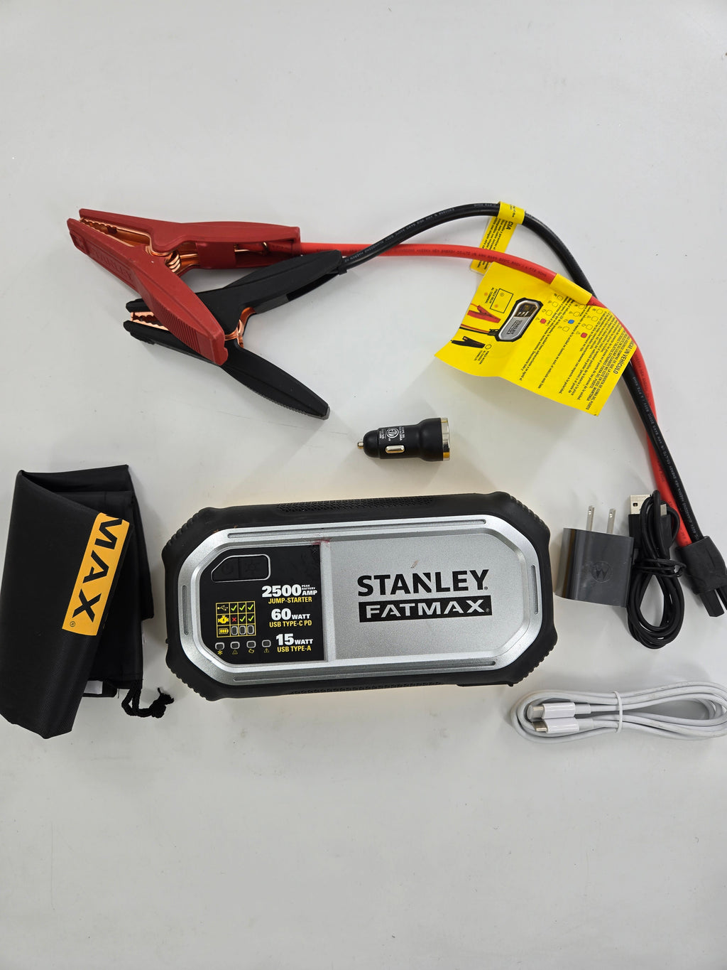 Stanley Fatmax LJ12F 1200 AMP Lithium Jump Starter And USB Power Bank