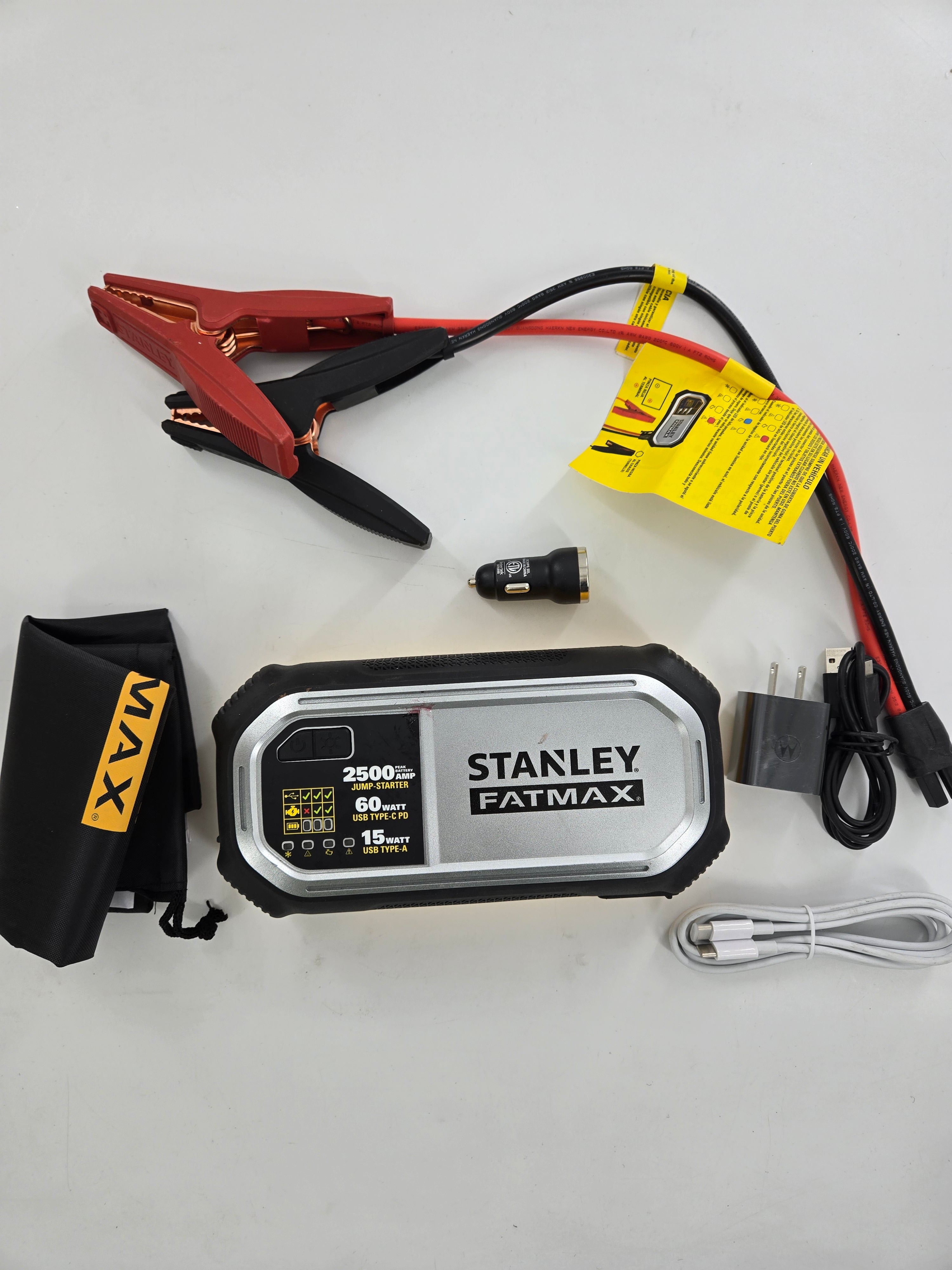 Stanley Fatmax LJ12F 1200 AMP Lithium Jump Starter And USB Power Bank