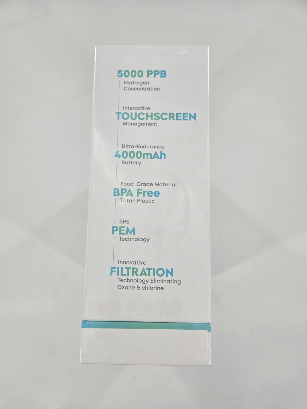 Hydrogen Water Bottle, Up to 5000PPB TouchScreen 4000mah