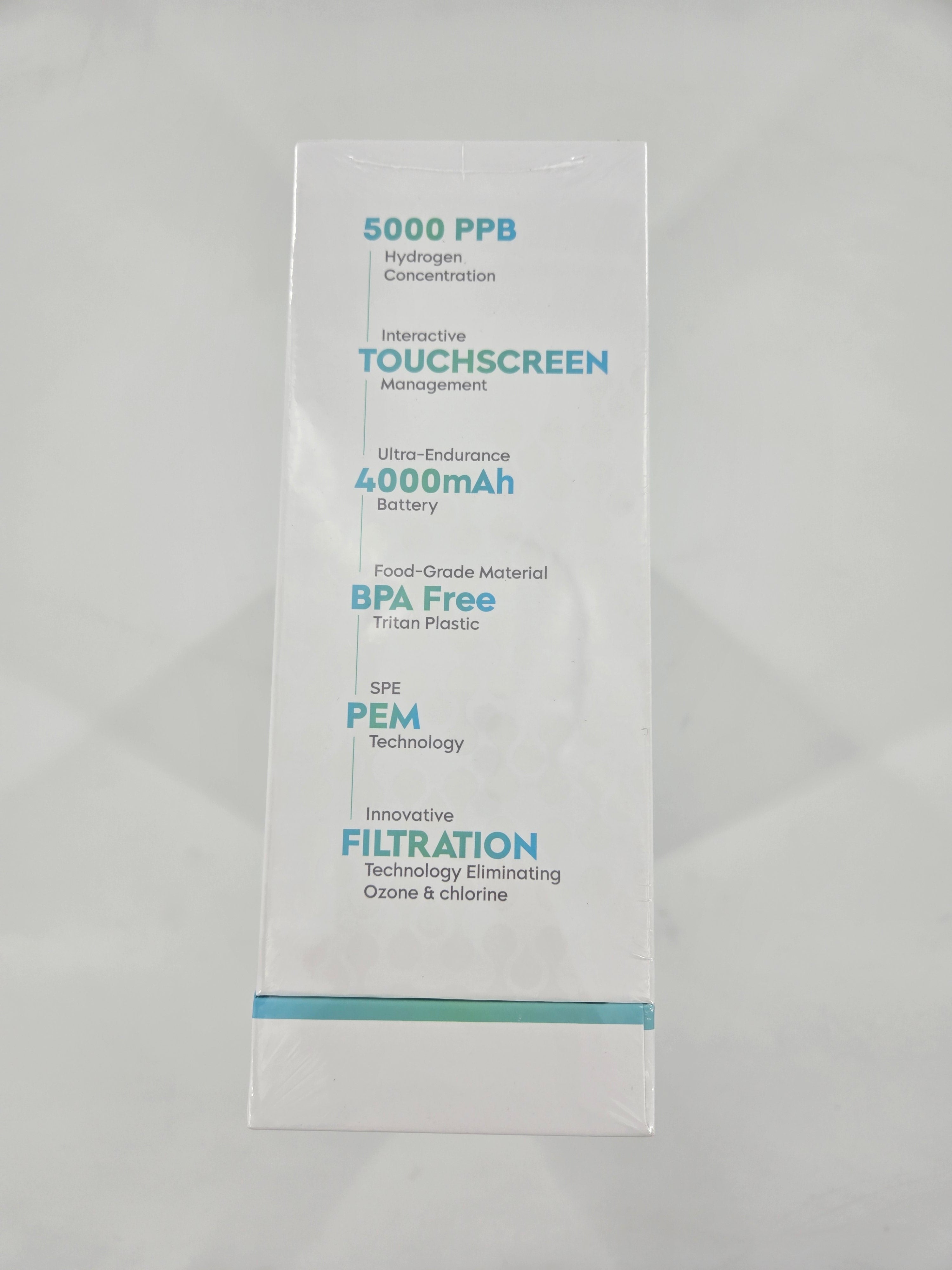 Hydrogen Water Bottle, Up to 5000PPB TouchScreen 4000mah