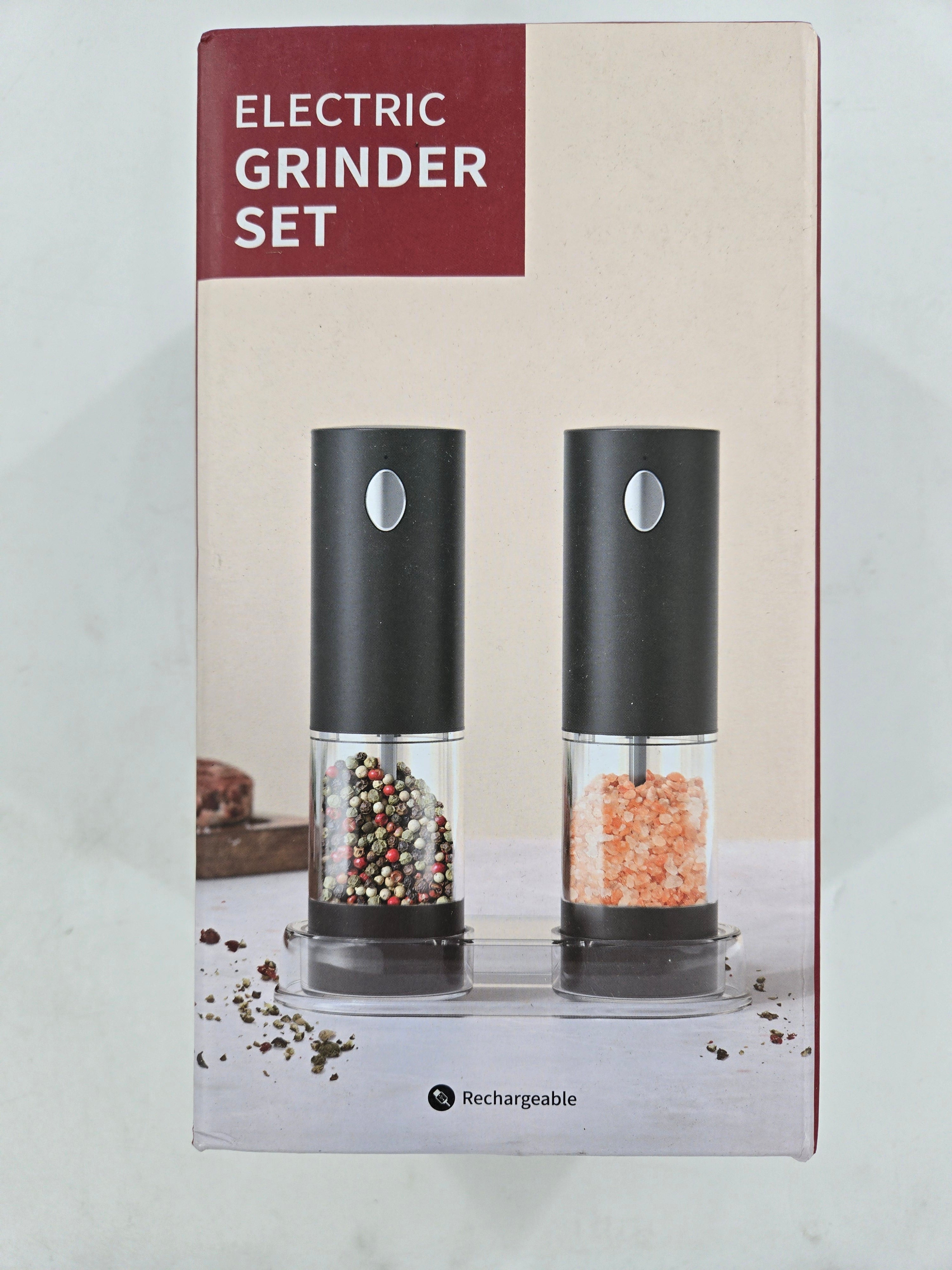 Electric Salt and Pepper Grinder Set, Automatic Gravity Salt and Pepper Grinder