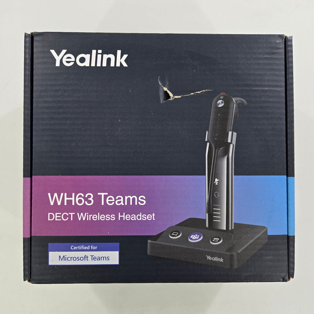Yealink Wireless DECT Headset WH63,Teams Certified,Single Ear Office Headset.