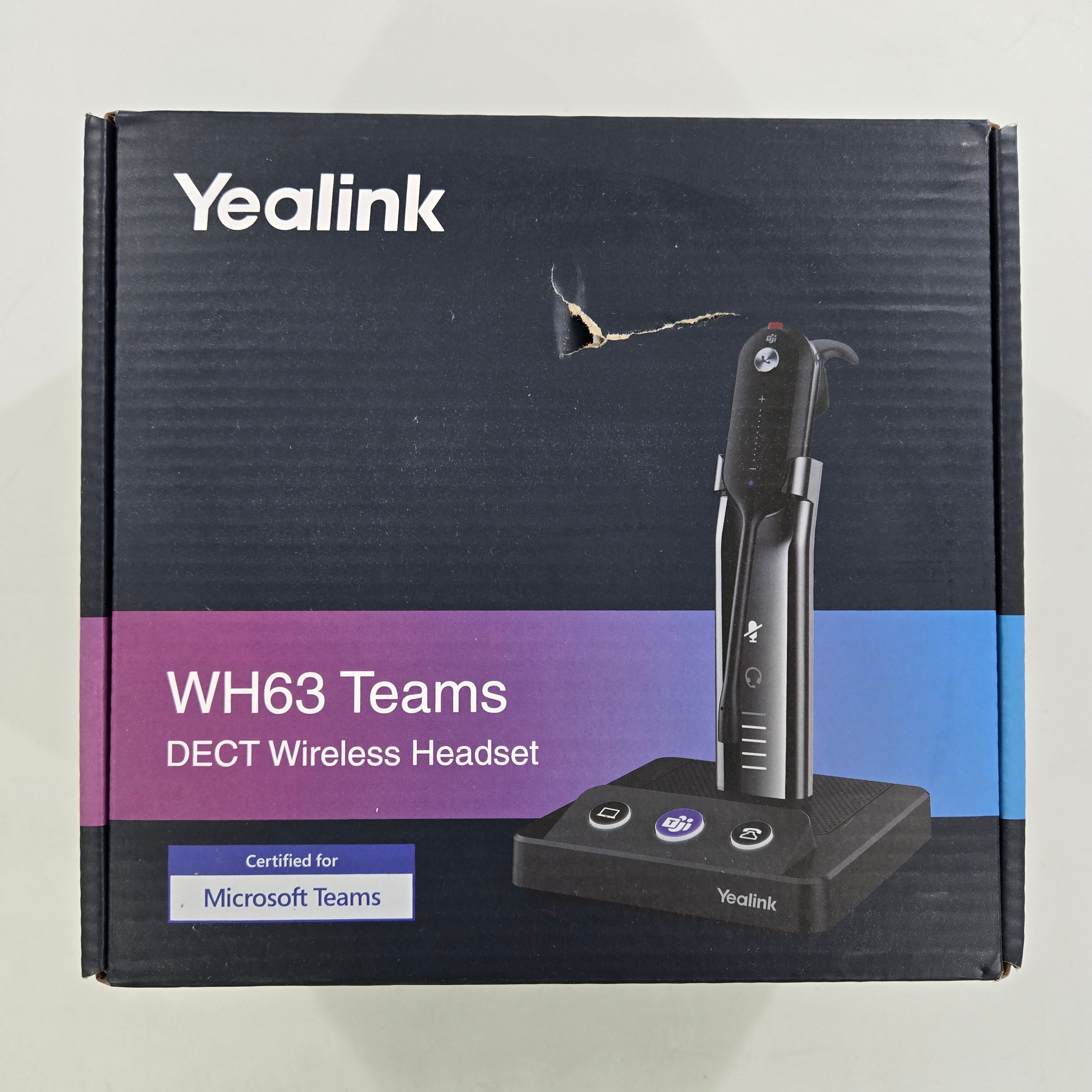 Yealink Wireless DECT Headset WH63,Teams Certified,Single Ear Office Headset.