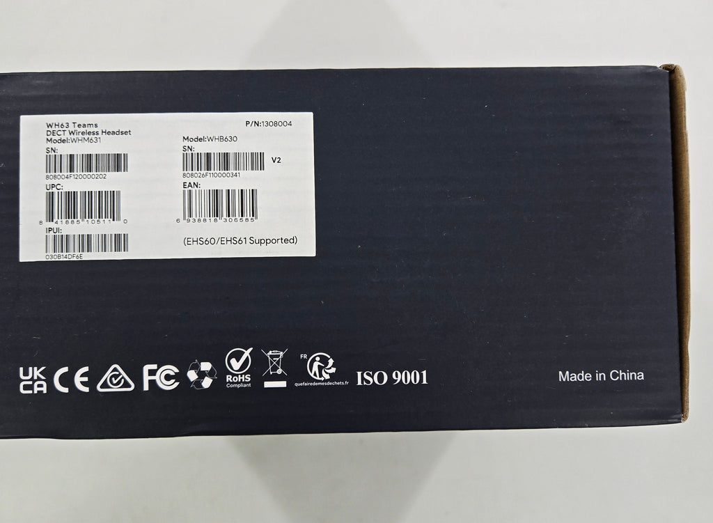 Yealink Wireless DECT Headset WH63,Teams Certified,Single Ear Office Headset.