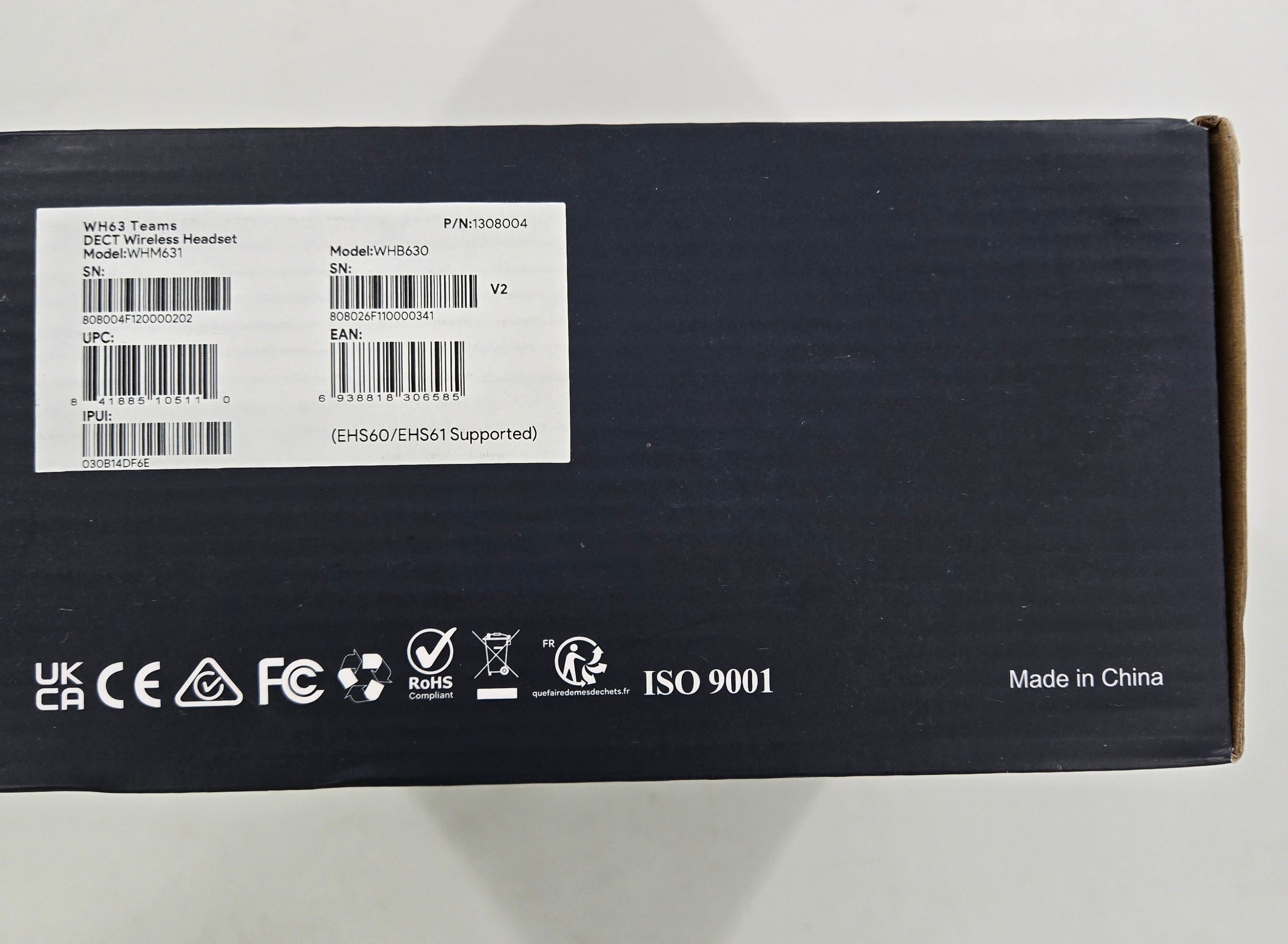 Yealink Wireless DECT Headset WH63,Teams Certified,Single Ear Office Headset.