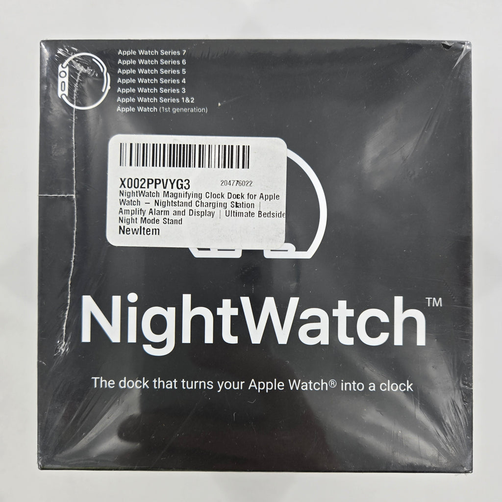 NightWatch Dock for Apple Watch Magnifying Charger Stand Clock