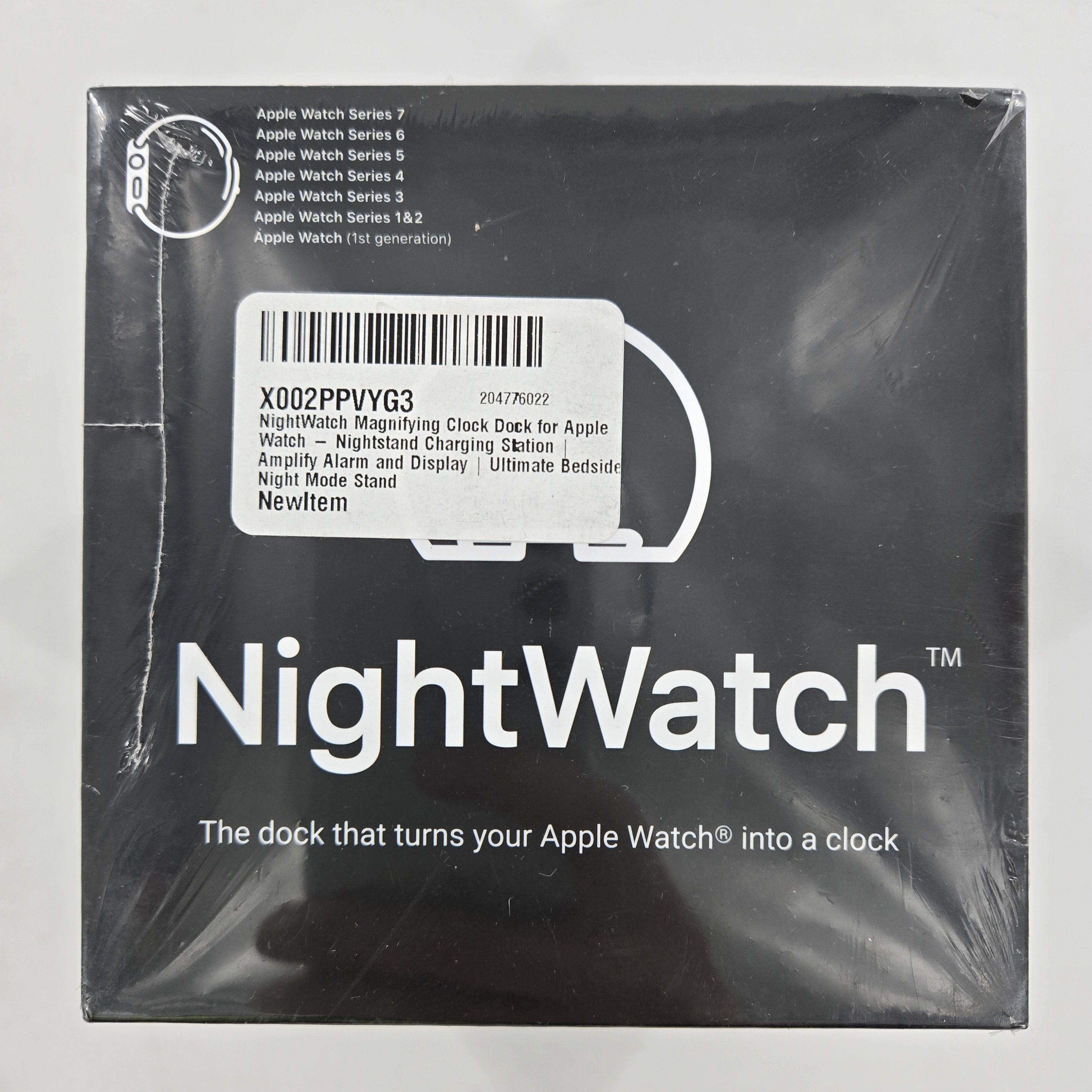 NightWatch Dock for Apple Watch Magnifying Charger Stand Clock
