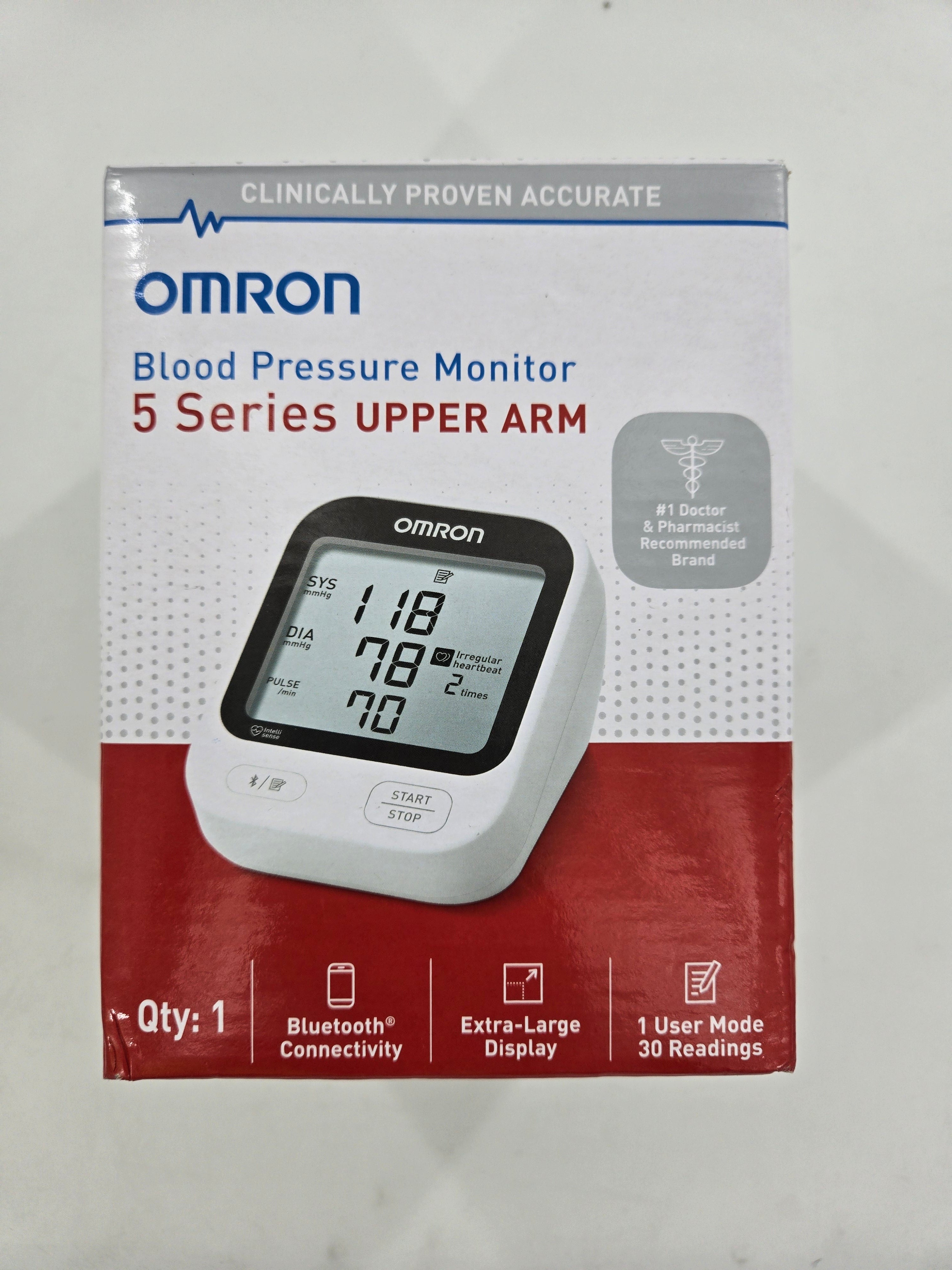 Omron 5 Series Upper Arm Blood Pressure Monitor New Open Box