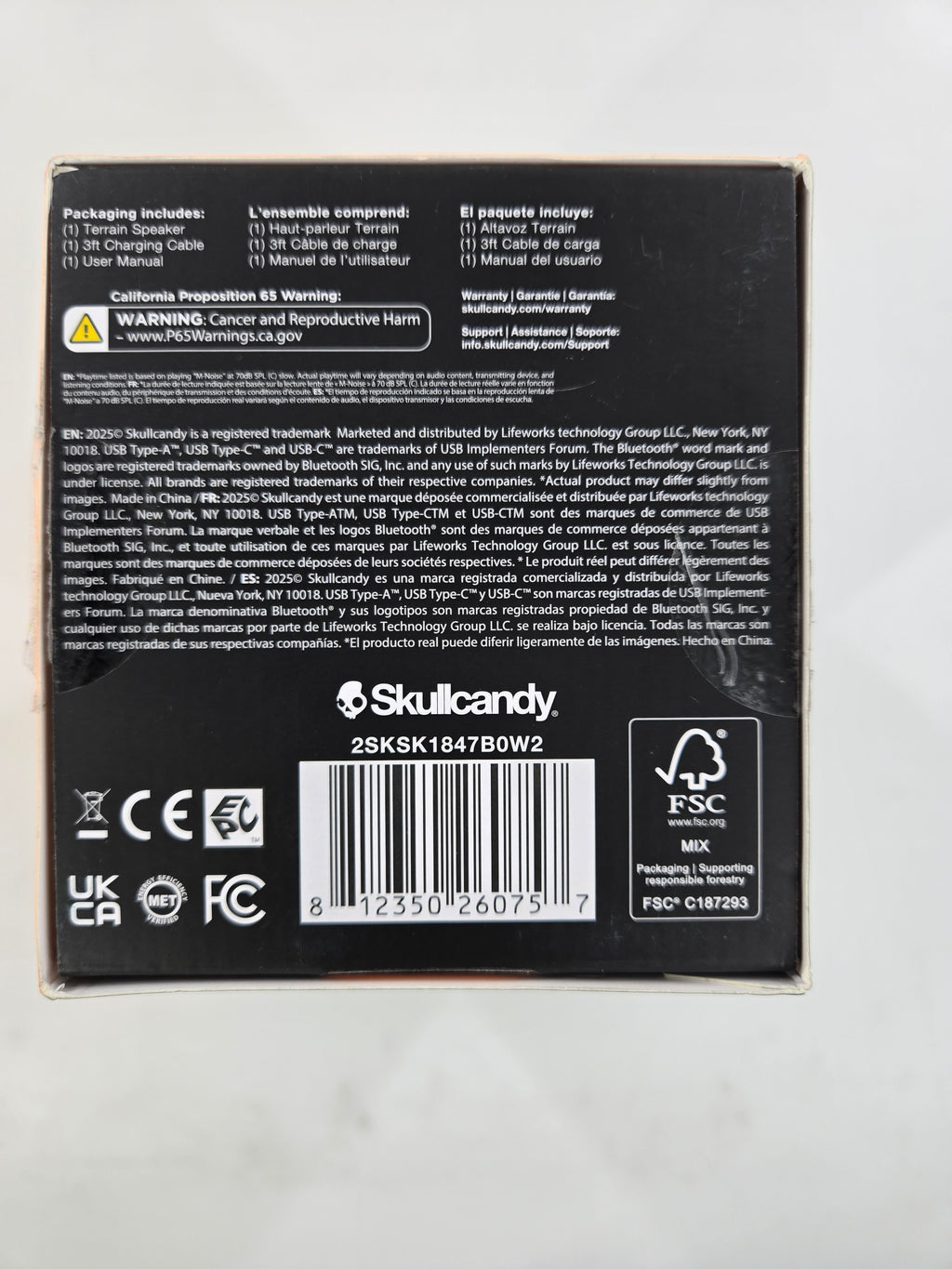 Skullcandy TERRAIN XT Water-Resistant Speaker (Black)