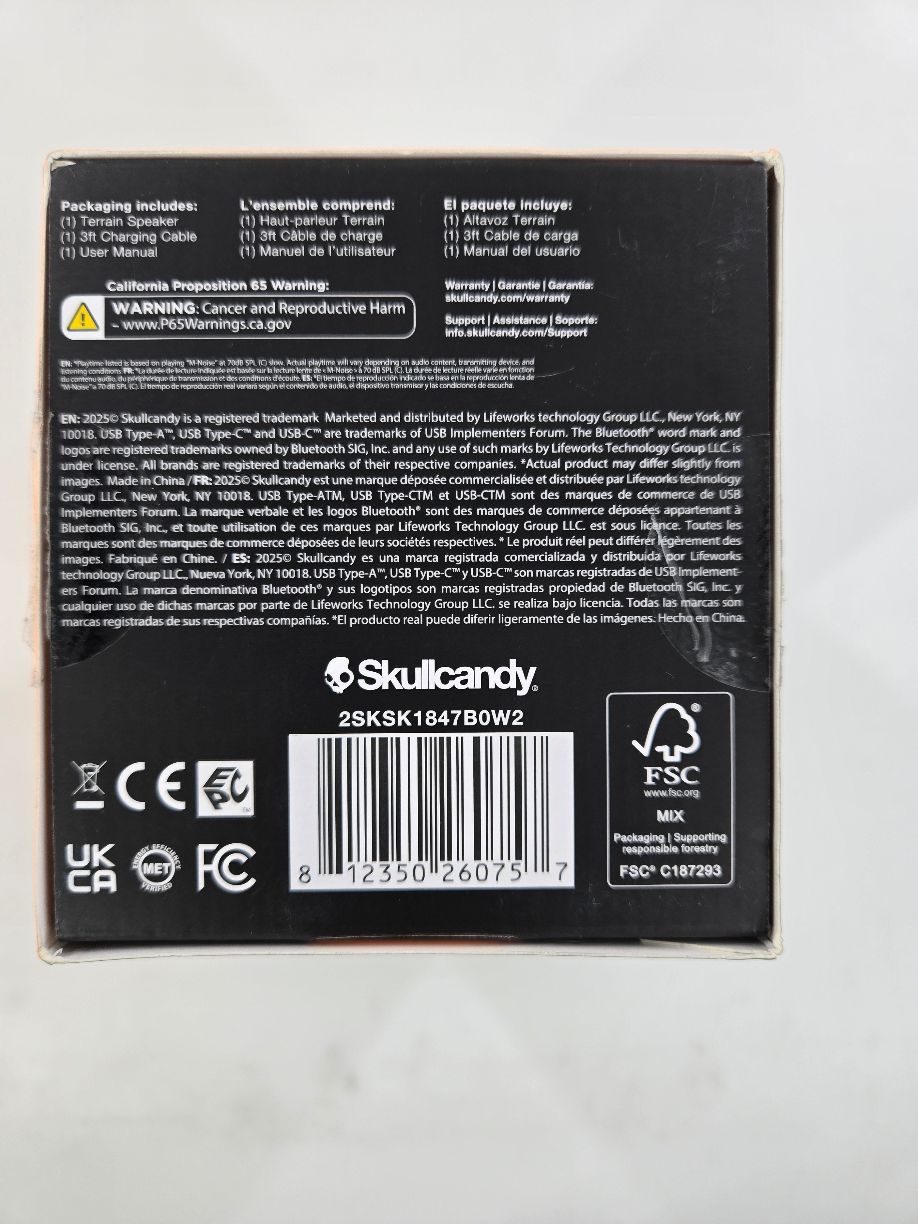 Skullcandy TERRAIN XT Water-Resistant Speaker (Black)