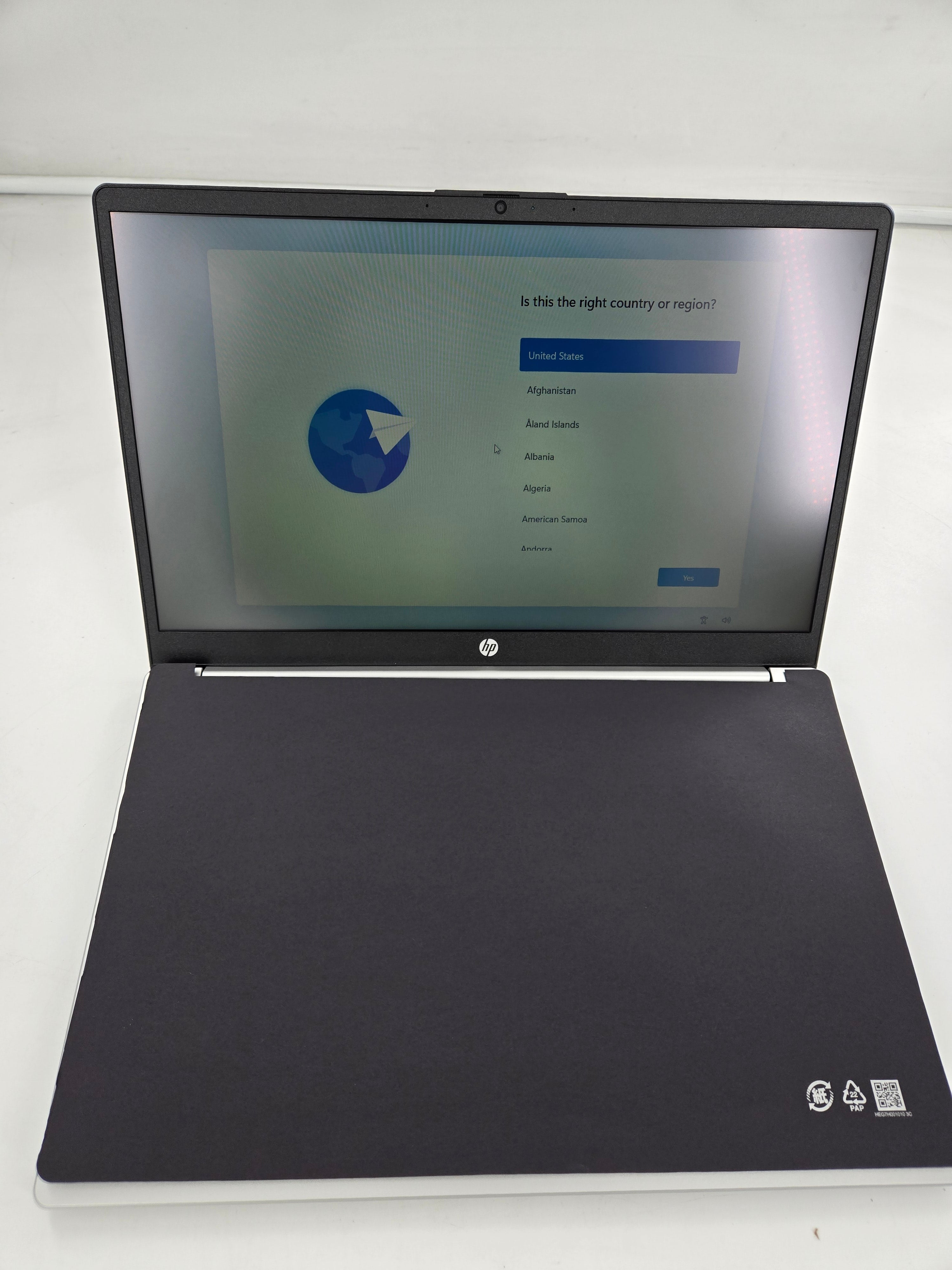 HP 15.6 inch Laptop, HD Touchscreen Display, AMD Ryzen 3 7320U, 8 GB RAM, 128 GB