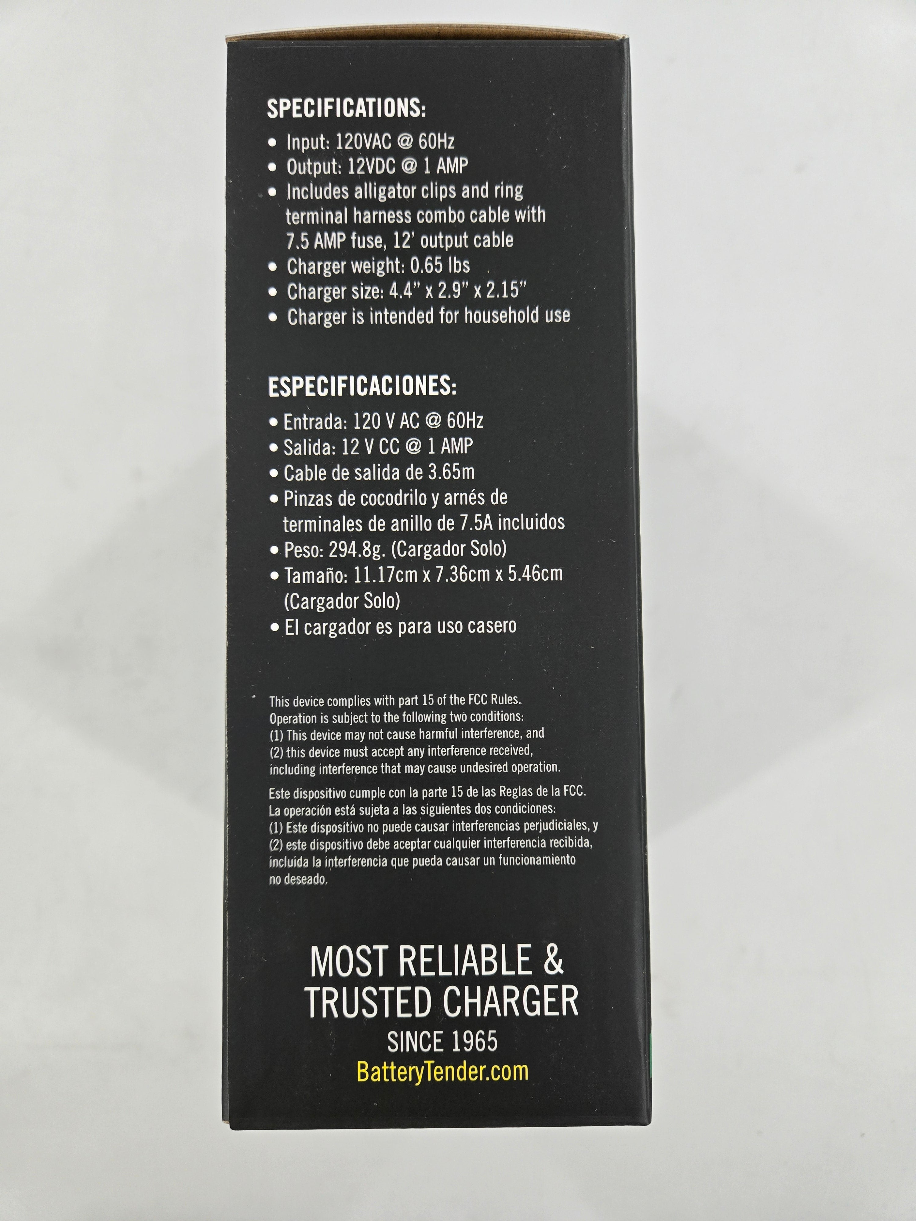 Battery Tender 1 Amp 12V Selectable Battery Charger & Maintainer