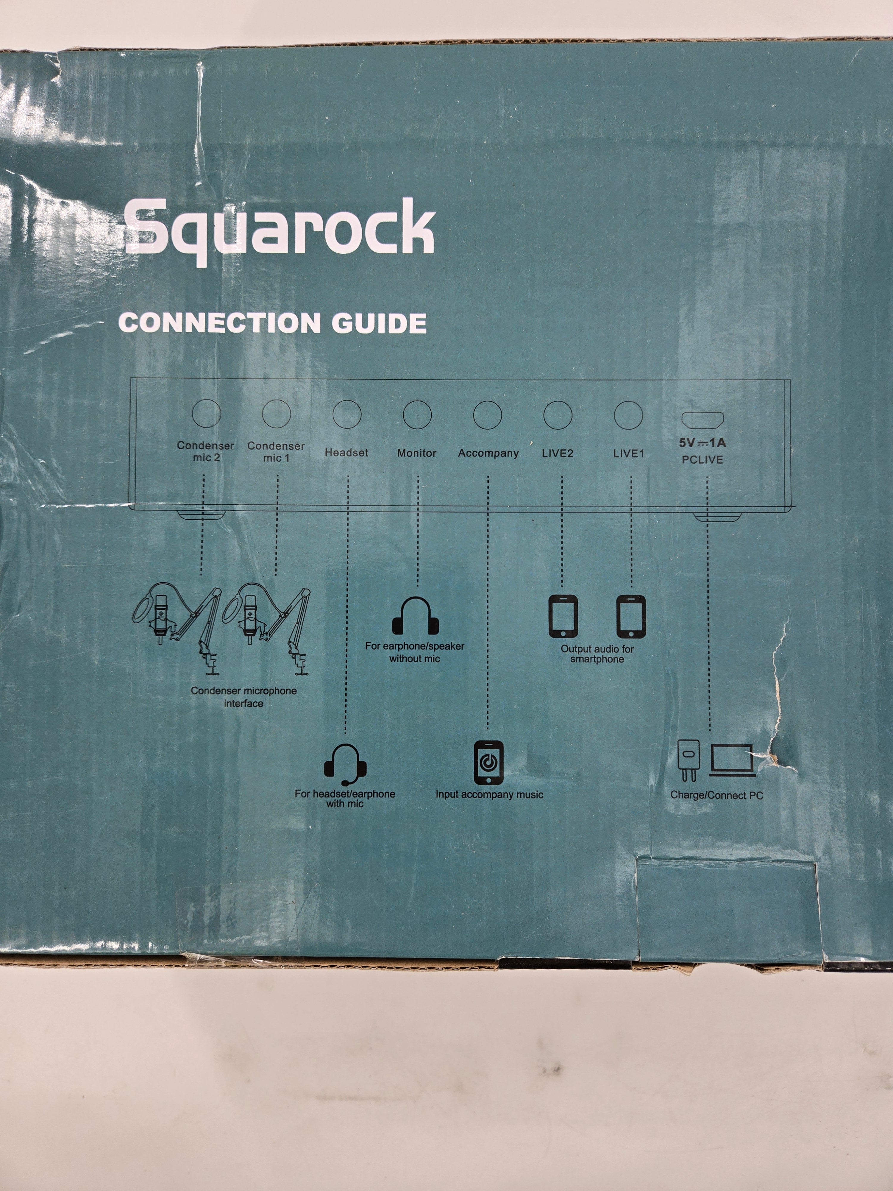 Squarock Podcast Equipment Bundle For 2, Audio Interface with Voice Changer Stud