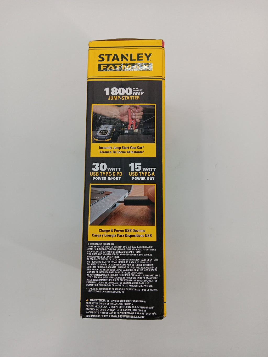 Stanley Fatmax LJ12F 1200 AMP Lithium Jump Starter And USB Power Bank