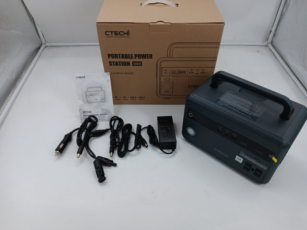 Portable Power Bank 300W 288Wh AC DC Charger Outdoor Camping Trip Backup Battery