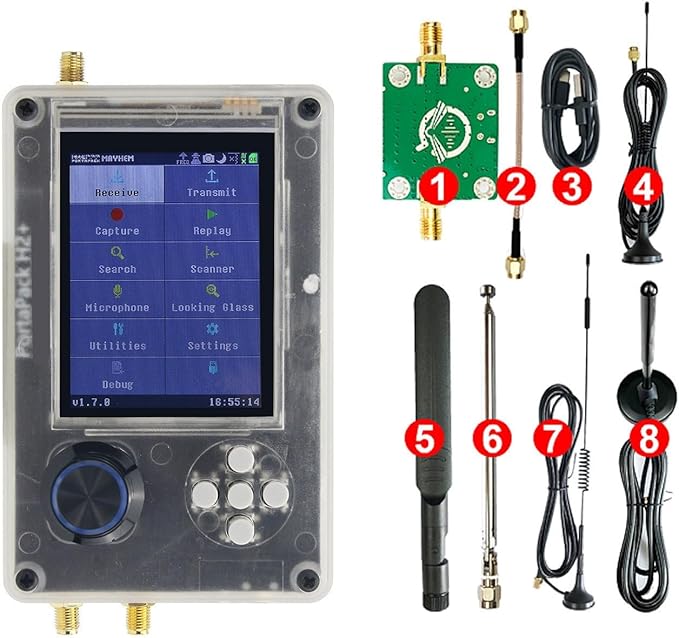 Upgraded PortaPack H2 3.2 Inch LCD + Shell Assembled + Antenna + USB Cable