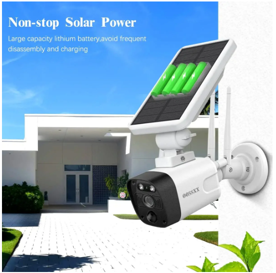 OOSSXX Wireless Security Cameras System 6 + 2pcs 2K 3.0MP solar cameras