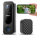 ZUMIMALL 2K Battery Powerd 2.4G WiFi Video Doorbell Camera with Chime-P8