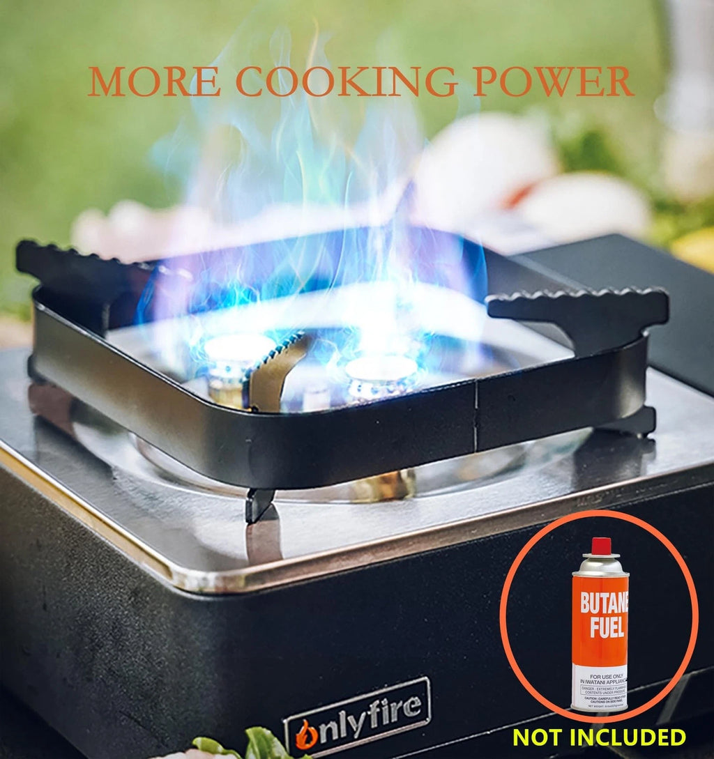 ONLYFIRE OUTDOOR LIVING Butane Gas Stove with Carrying Case, Portable Camping...