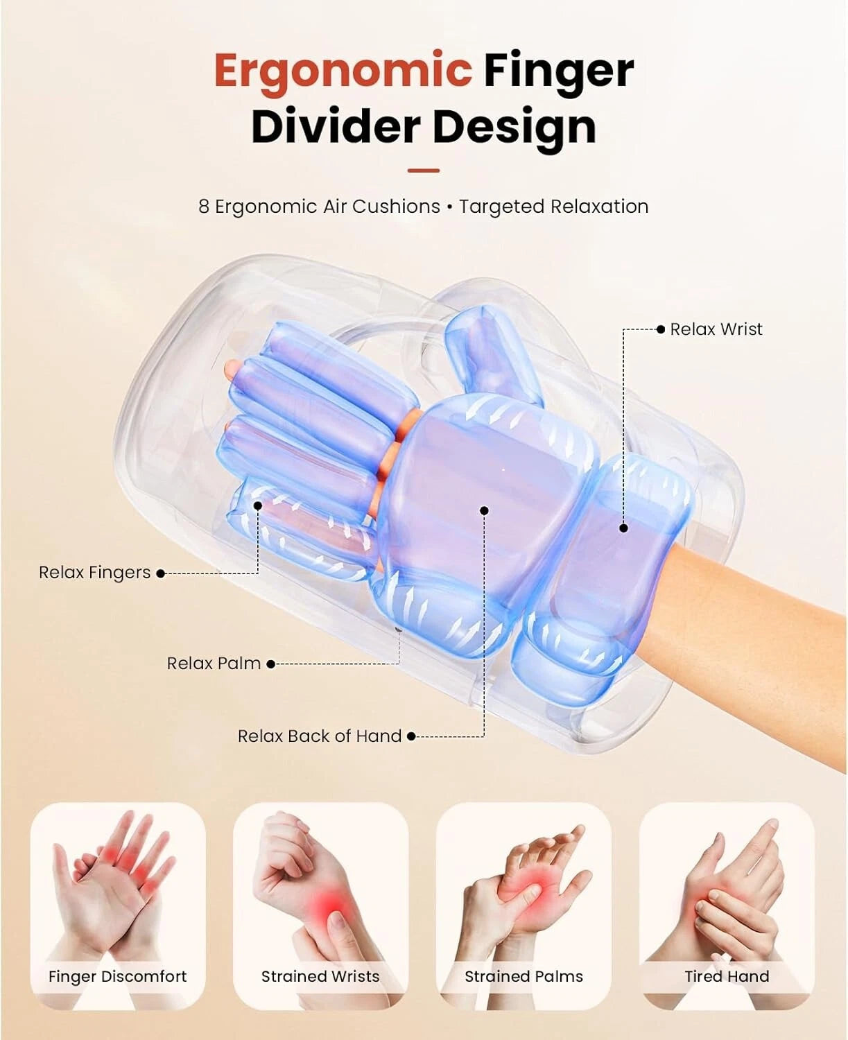 Bob and Brad Hand Massager Heat HandSpa Compression Arthritis Relief Portable