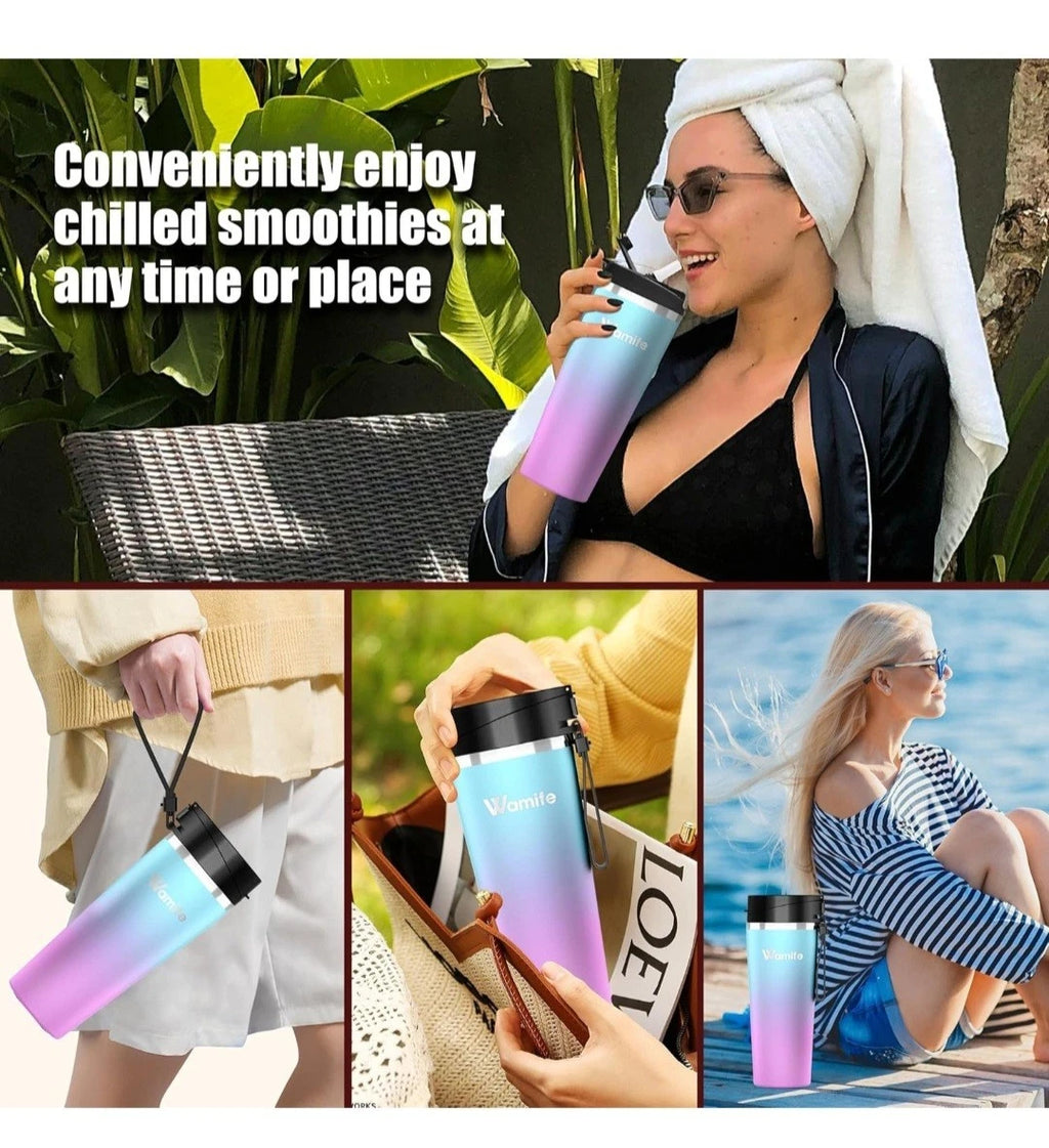 Wamife Portable Blender 16oz personal blender-Portable. USB-C Rechargeable