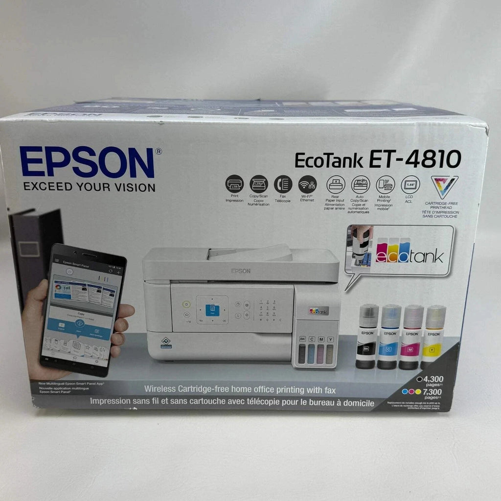 Epson EcoTank ET-4810 Wireless All-in-One Supertank Printer Copier Scanner Fax