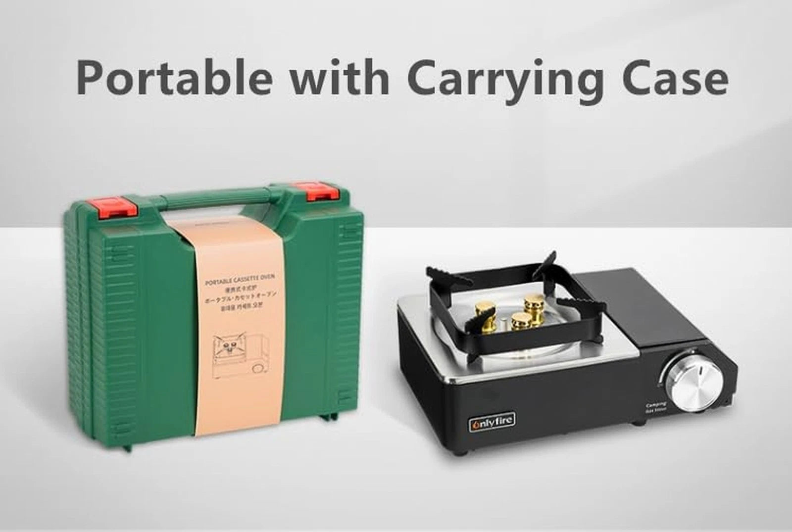 ONLYFIRE OUTDOOR LIVING Butane Gas Stove with Carrying Case, Portable Camping...